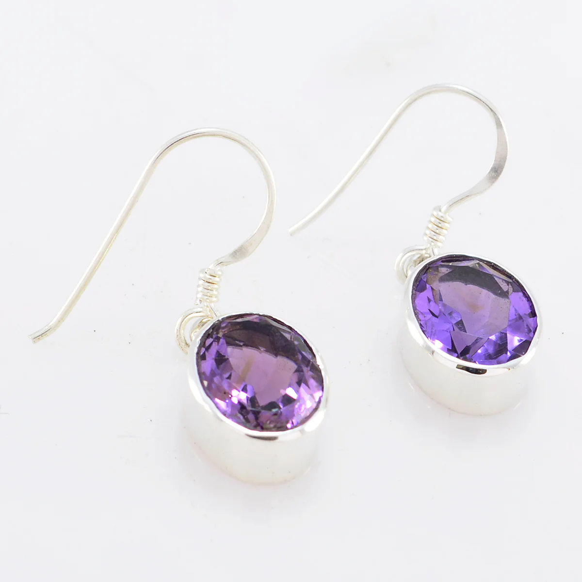 Amethyst German Claire multiple Dangle Purple Silver Earring - Image 2