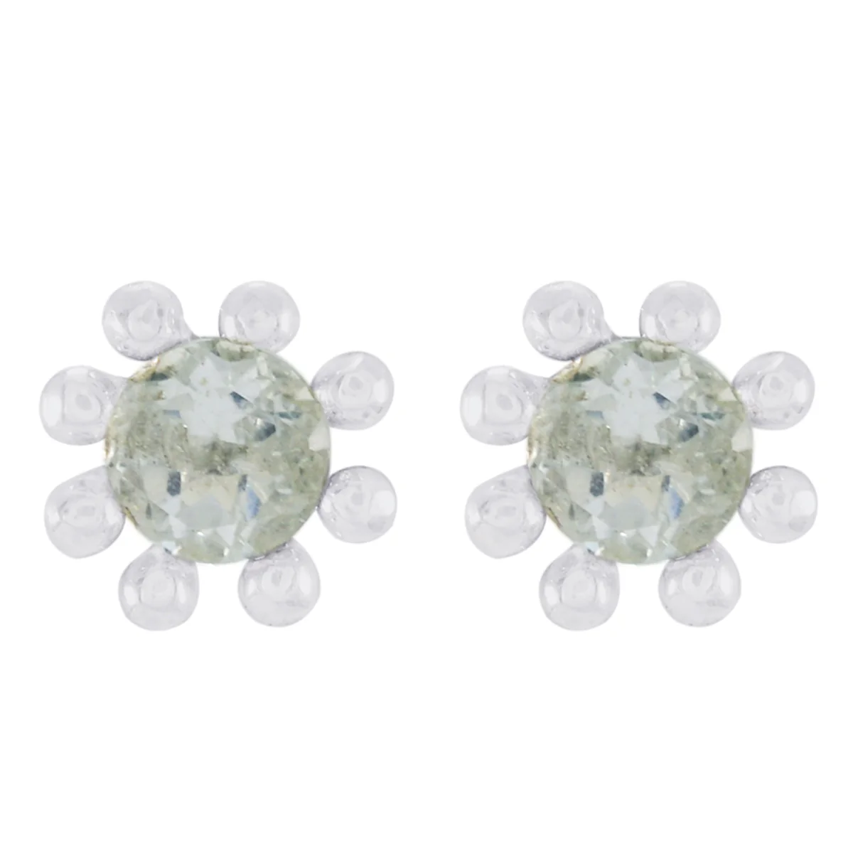 Amethyst Japanese Florencia Solitaire Stud Purple 925 Silver Earring