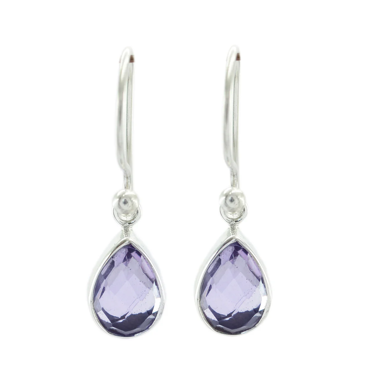 Amethyst Japanese Ji-eun multiple Dangle Purple 92.5 Silver Earring