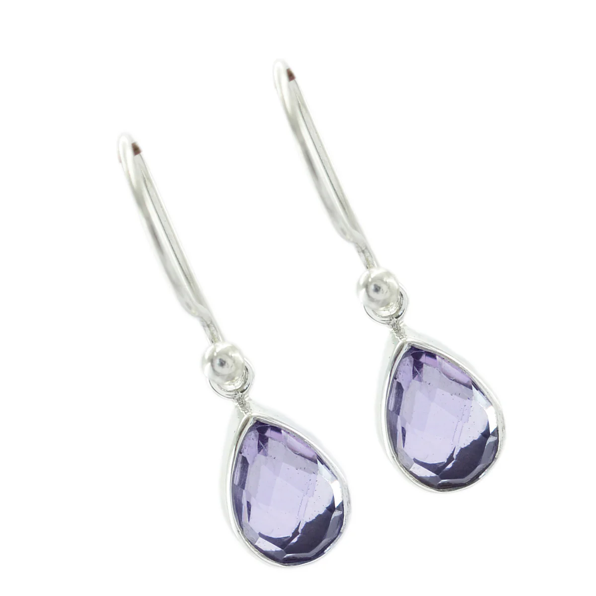 Amethyst Japanese Ji-eun multiple Dangle Purple 92.5 Silver Earring - Image 3
