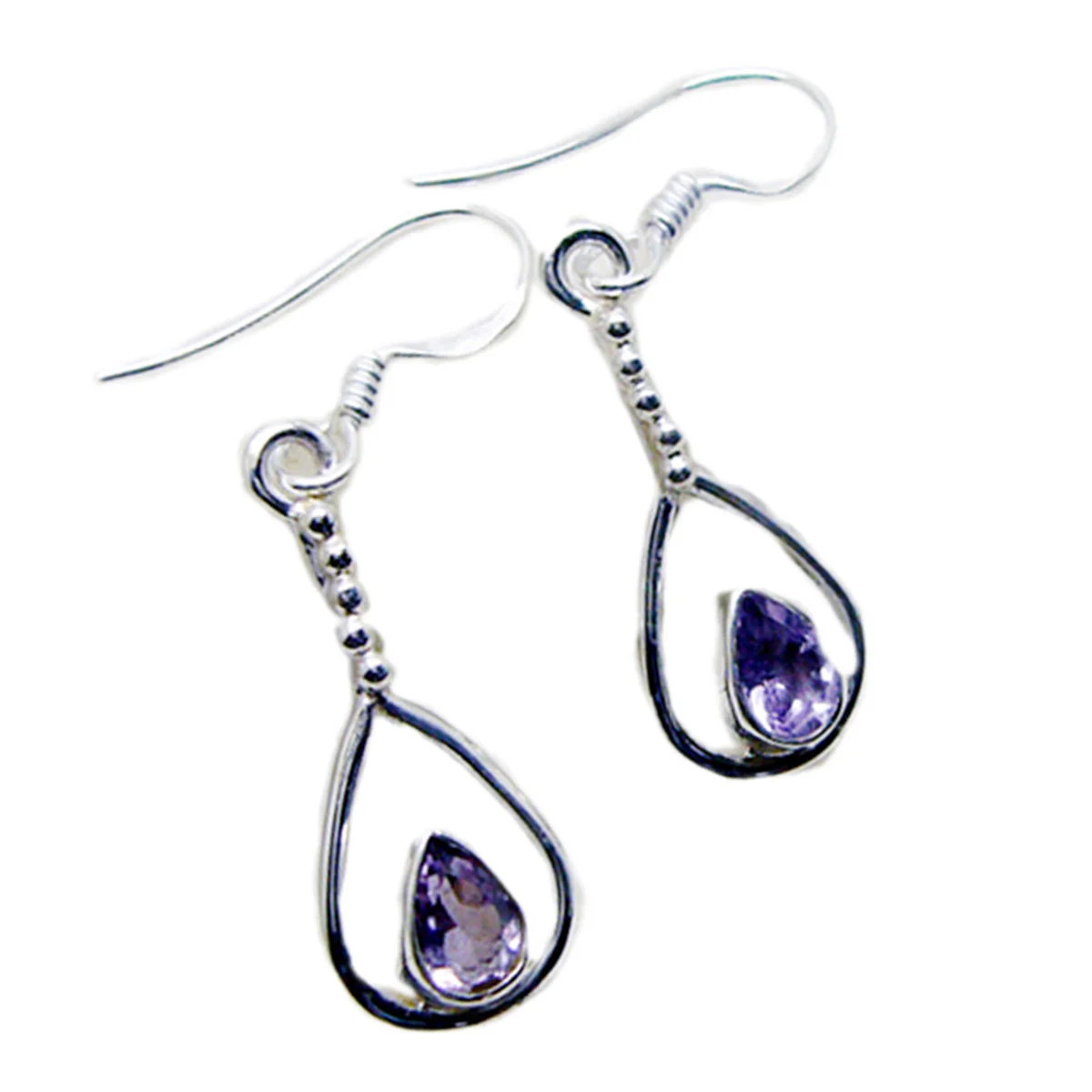 Amethyst Latin American Charlotte multiple Dangle Purple 92.5 Silver Earring - Image 3