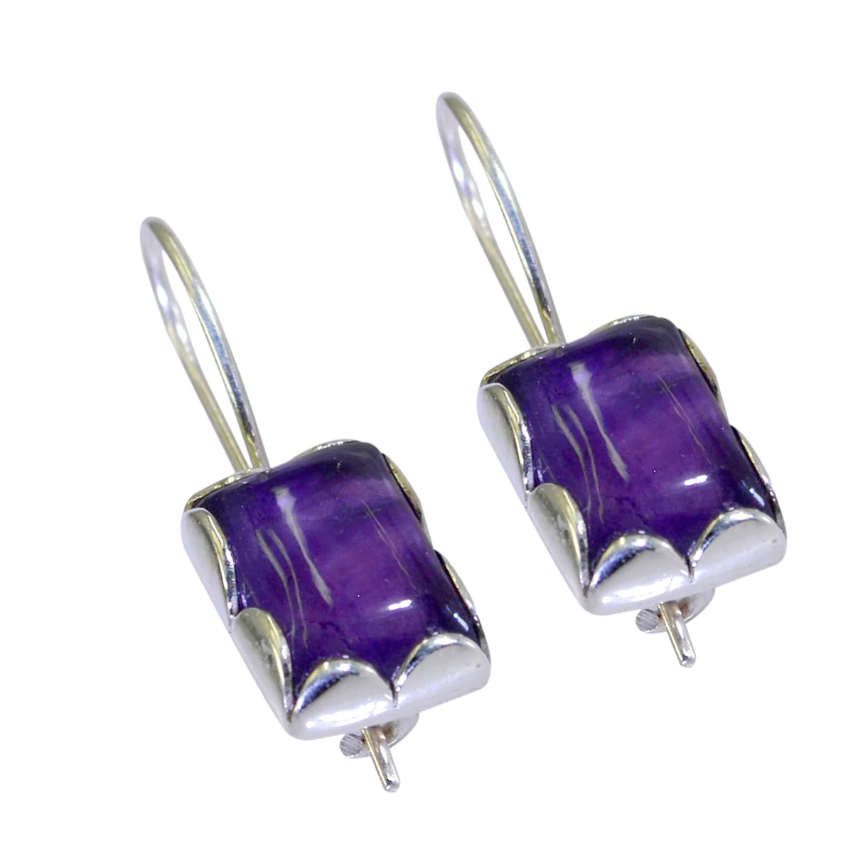 Amethyst Latin American Naomi multiple Dangle Purple 925 Sterling Silver Earring - Image 2