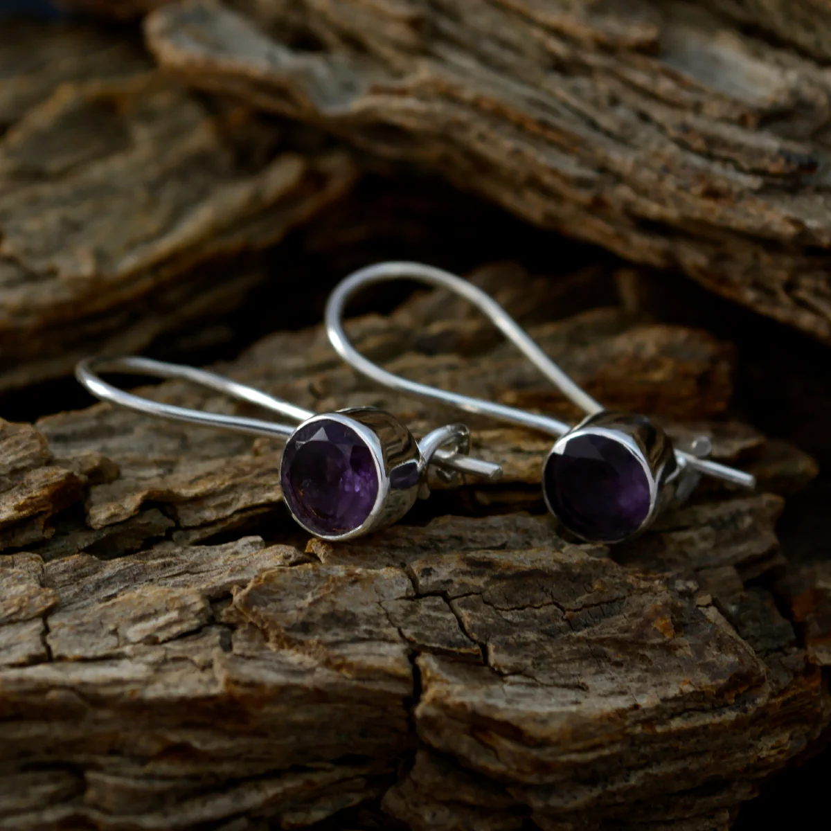Amethyst Mexican Bianca multiple Dangle Purple 925 Sterling Silver Earring - Image 3