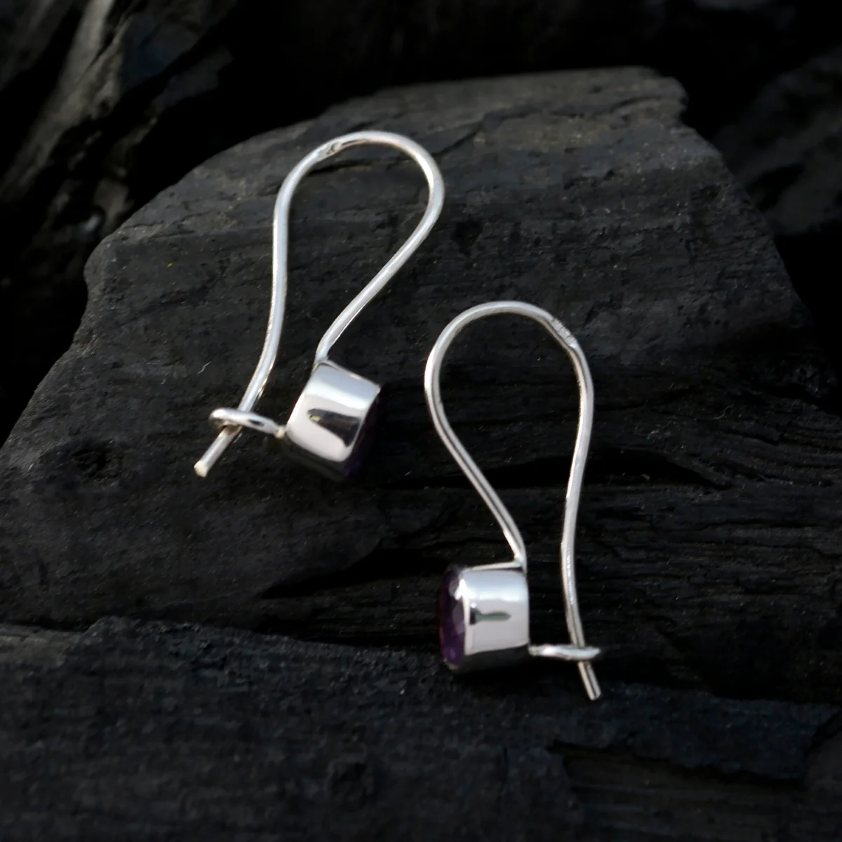Amethyst Mexican Bianca multiple Dangle Purple 925 Sterling Silver Earring - Image 4
