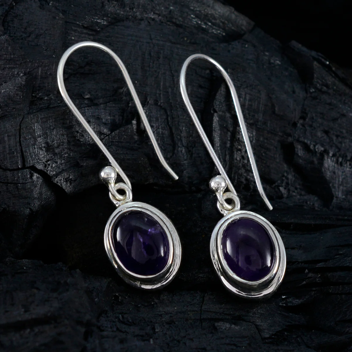 Amethyst Middle Eastern Li Lee multiple Dangle Purple 925 Sterling Silver Earring - Image 2