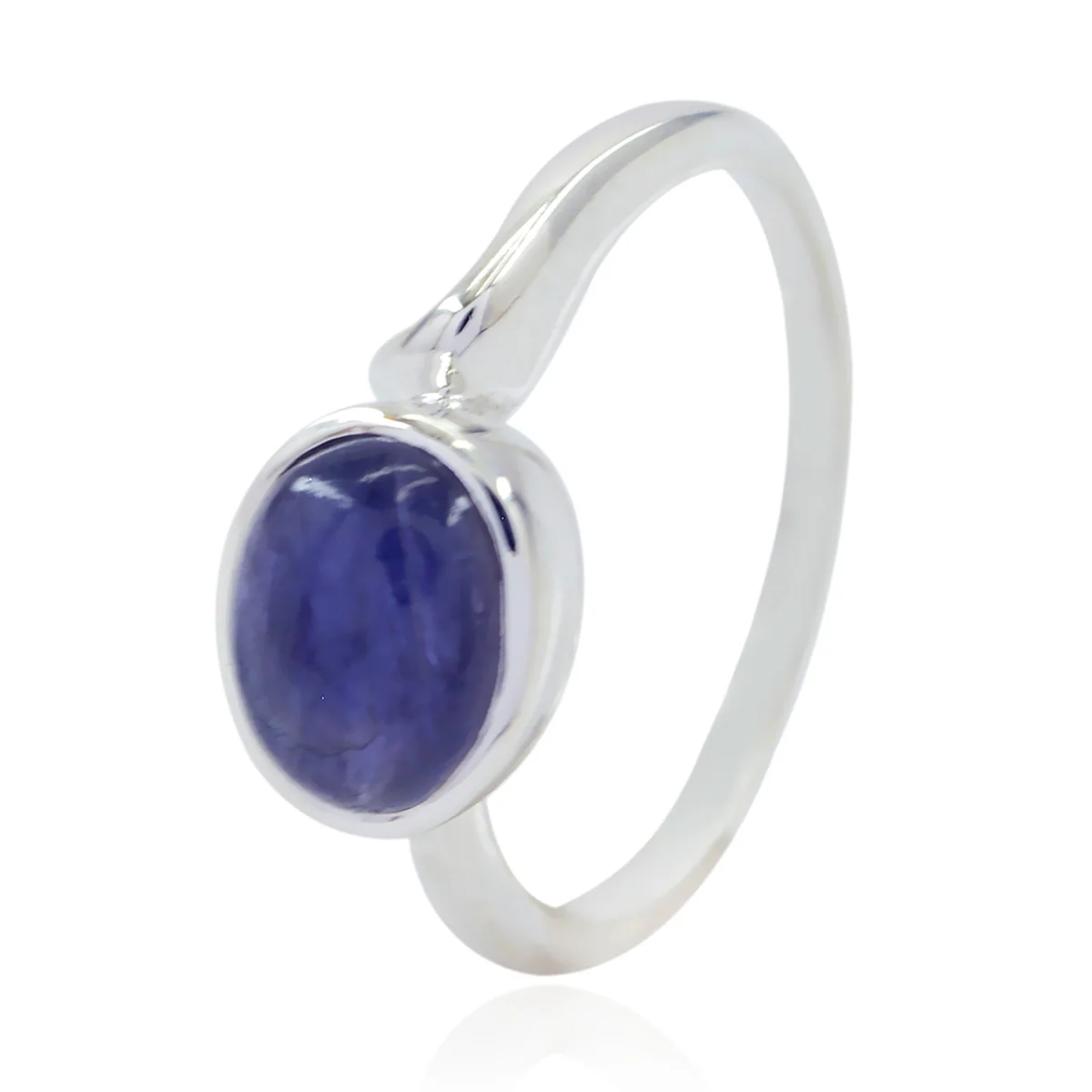Amethyst Solitaire American Silver Purple Gemstones Whisper-thin Abstract Ring Jewellery - Image 3
