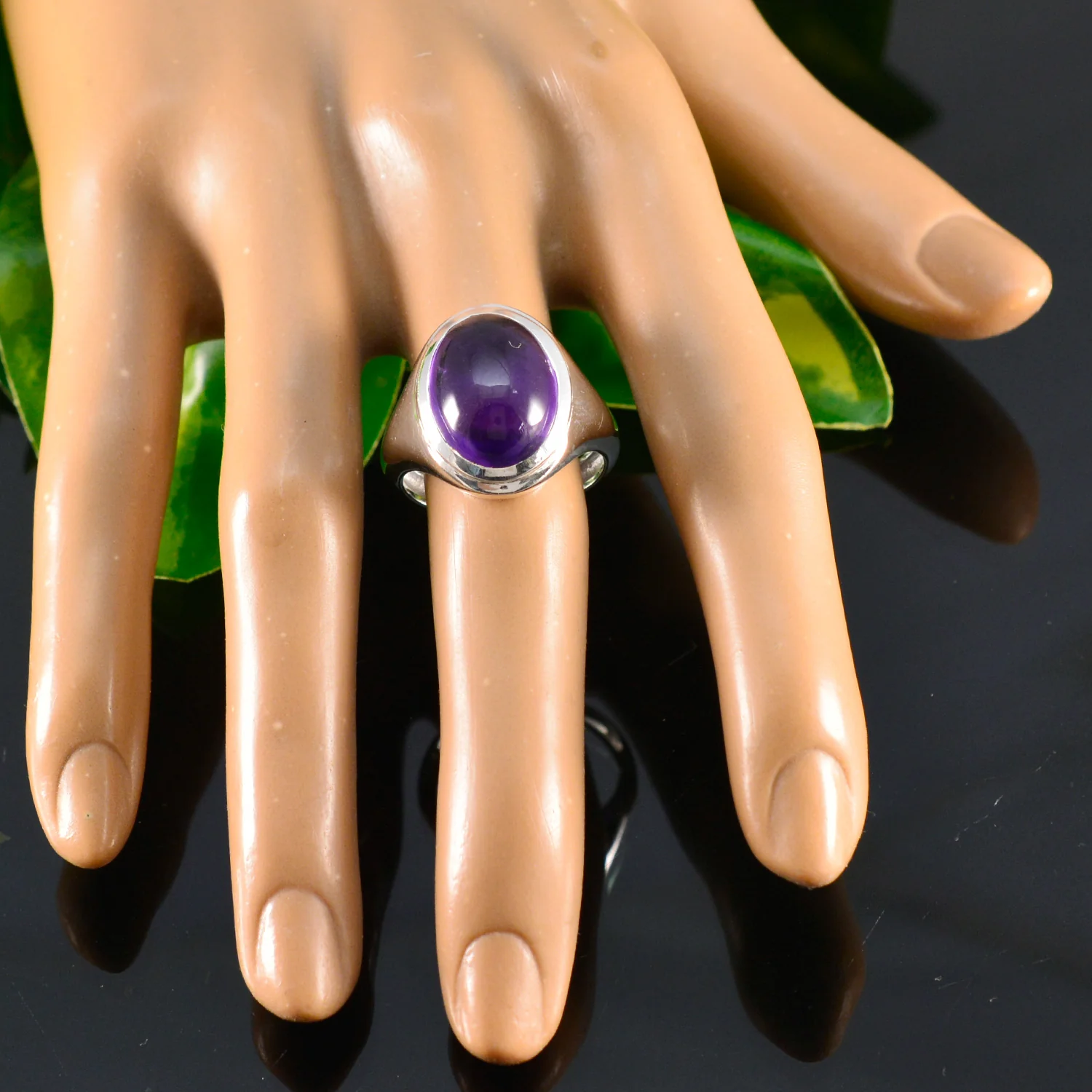 Amethyst Solitaire Egyptian 925 Silver Purple Gemstone Versatile Artisan Ring Jewelry - Image 5