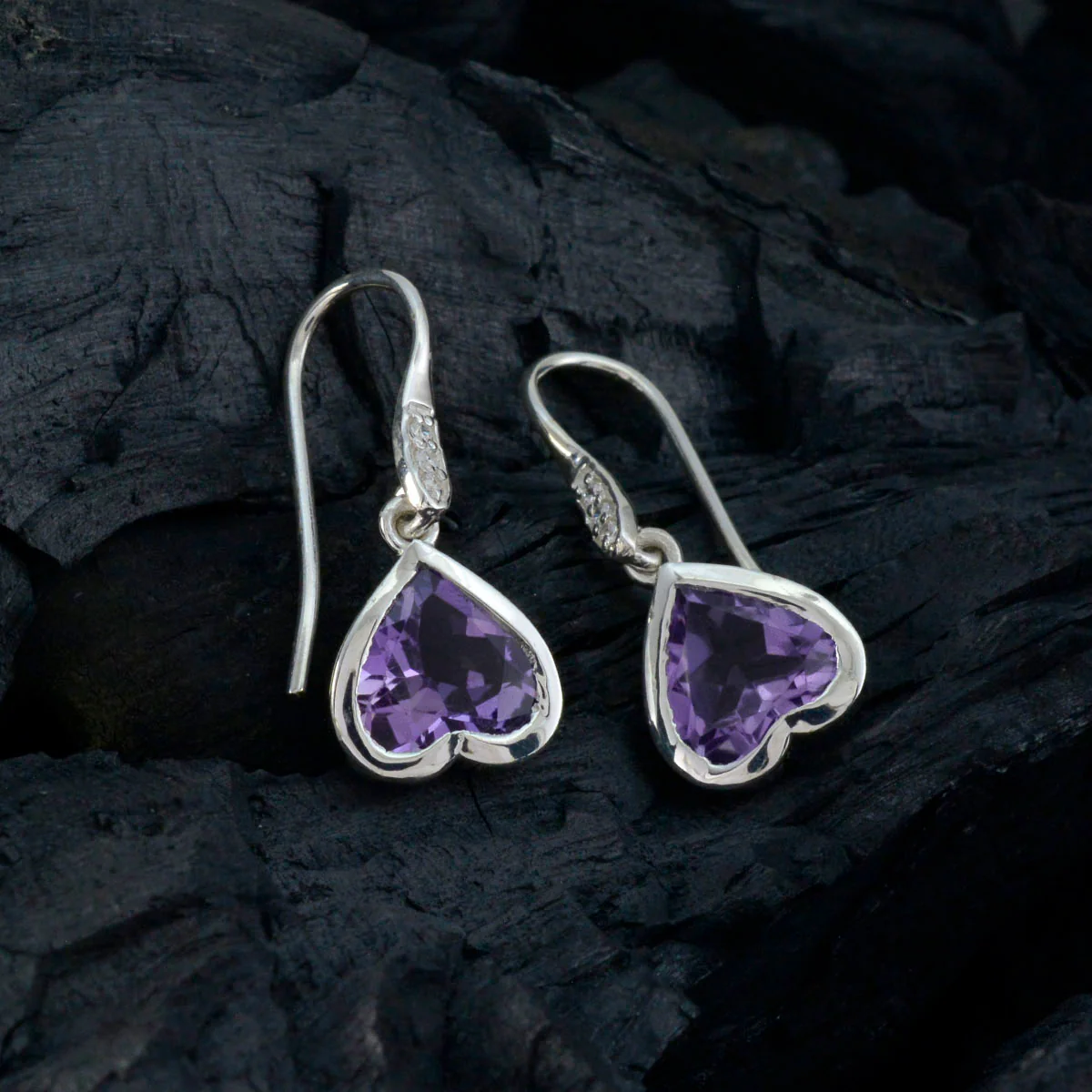 Amethyst Spanish Bruna multiple Dangle Purple 92.5 Silver Earring - Image 2