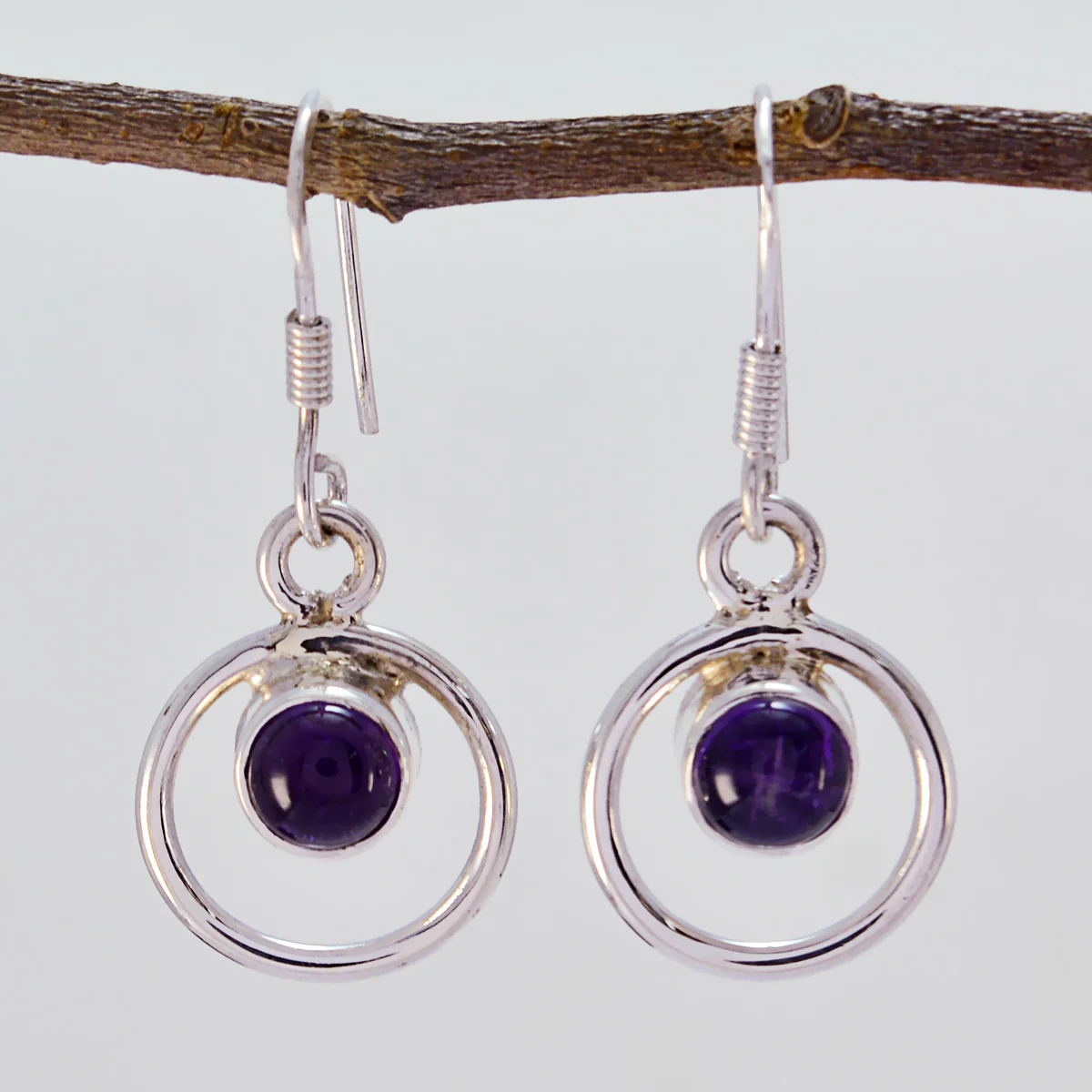 Amethyst Spanish Min-seo multiple Dangle Purple Sterling Silver Earring - Image 3