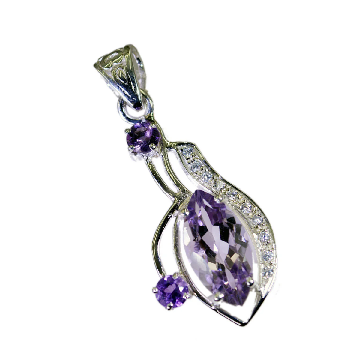 Amethyst Tiny Middle Eastern 925 Silver multiple Amelia Armor Purple Pendant Jewelry - Image 2
