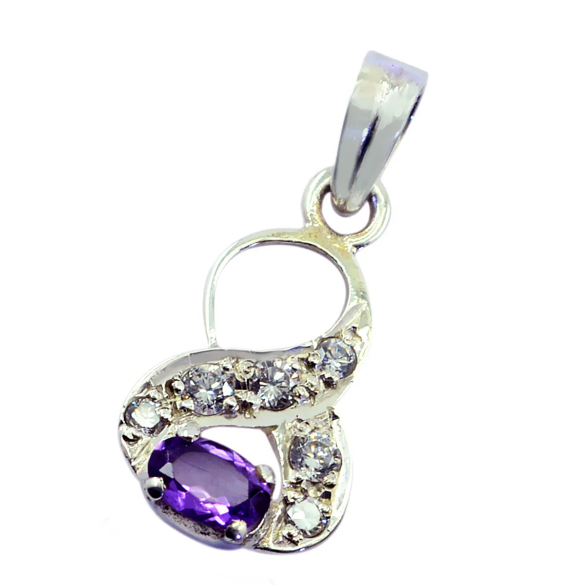 Amethyst Whisper-thin African 925 Silver multiple Lucia Engagement Purple Pendant Jewelry - Image 2