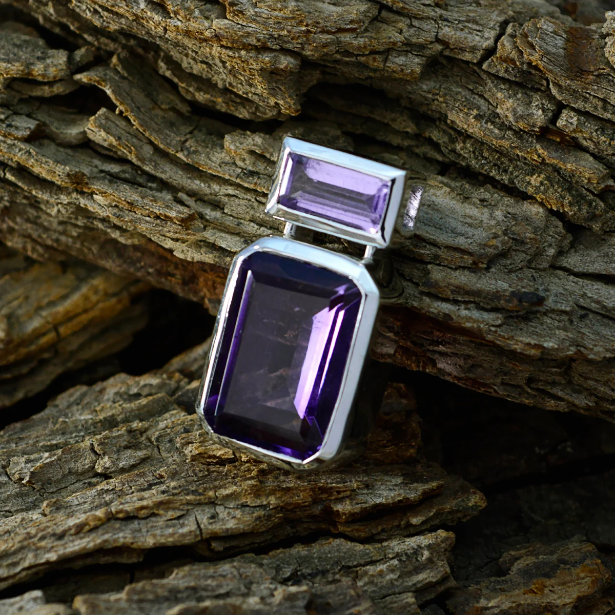 Amethyst Whisper-thin Latin American Sterling Silver Toi et Moi Zoe Armor Purple Pendant Jewellery - Image 2