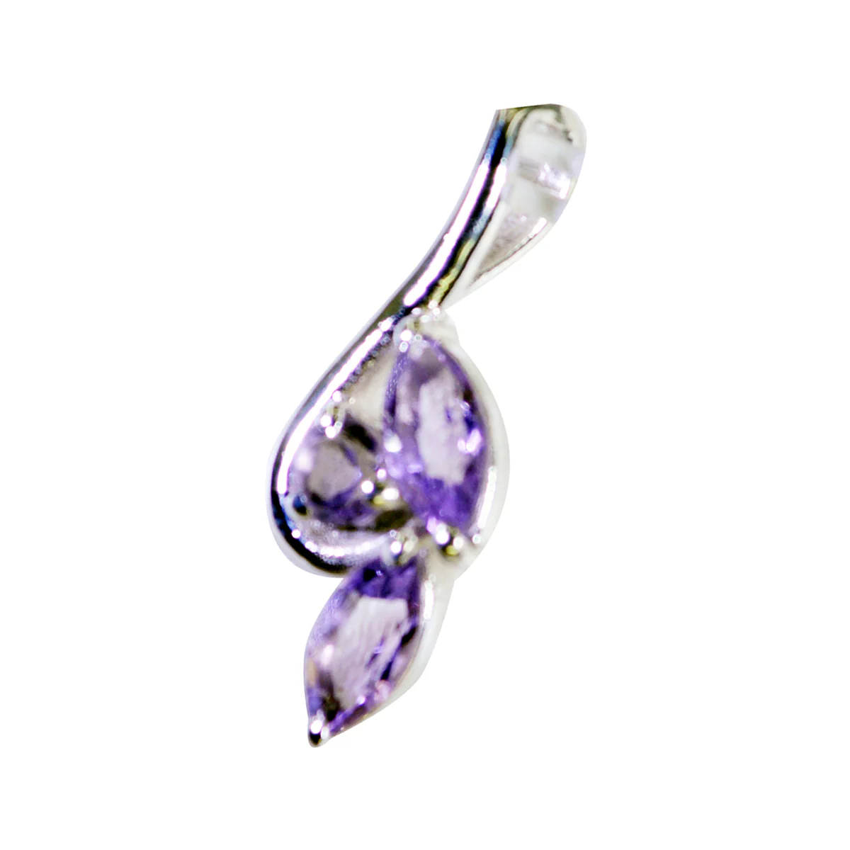 Amethyst Whisper-thin Turkish Sterling Silver multiple Sofia propsel Purple Pendant Jewellery - Image 3