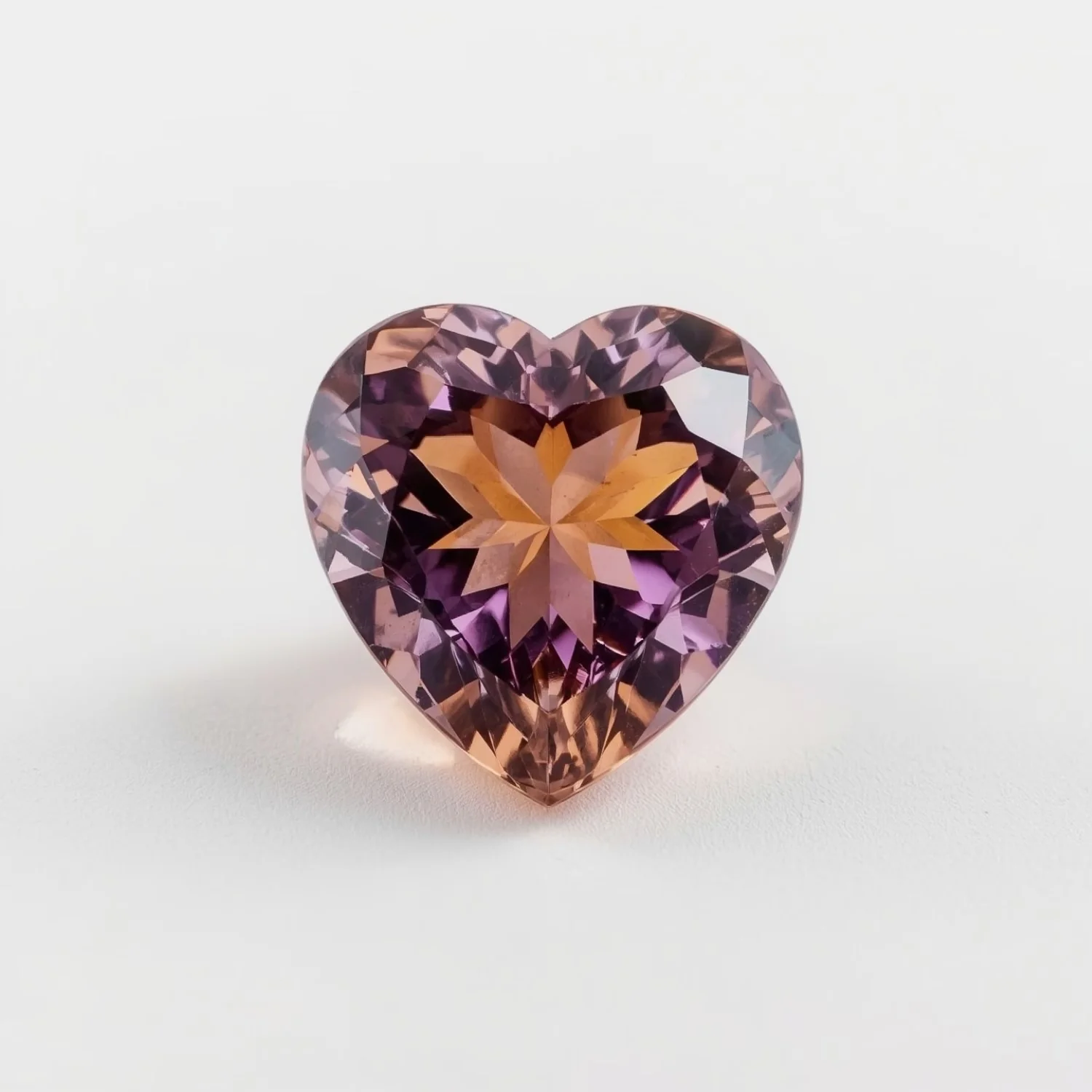 Ametrine 10PC Tiny 4x4 MM Heart Faceted Multicolor Brilliant Semi Precious Loose Gemstones