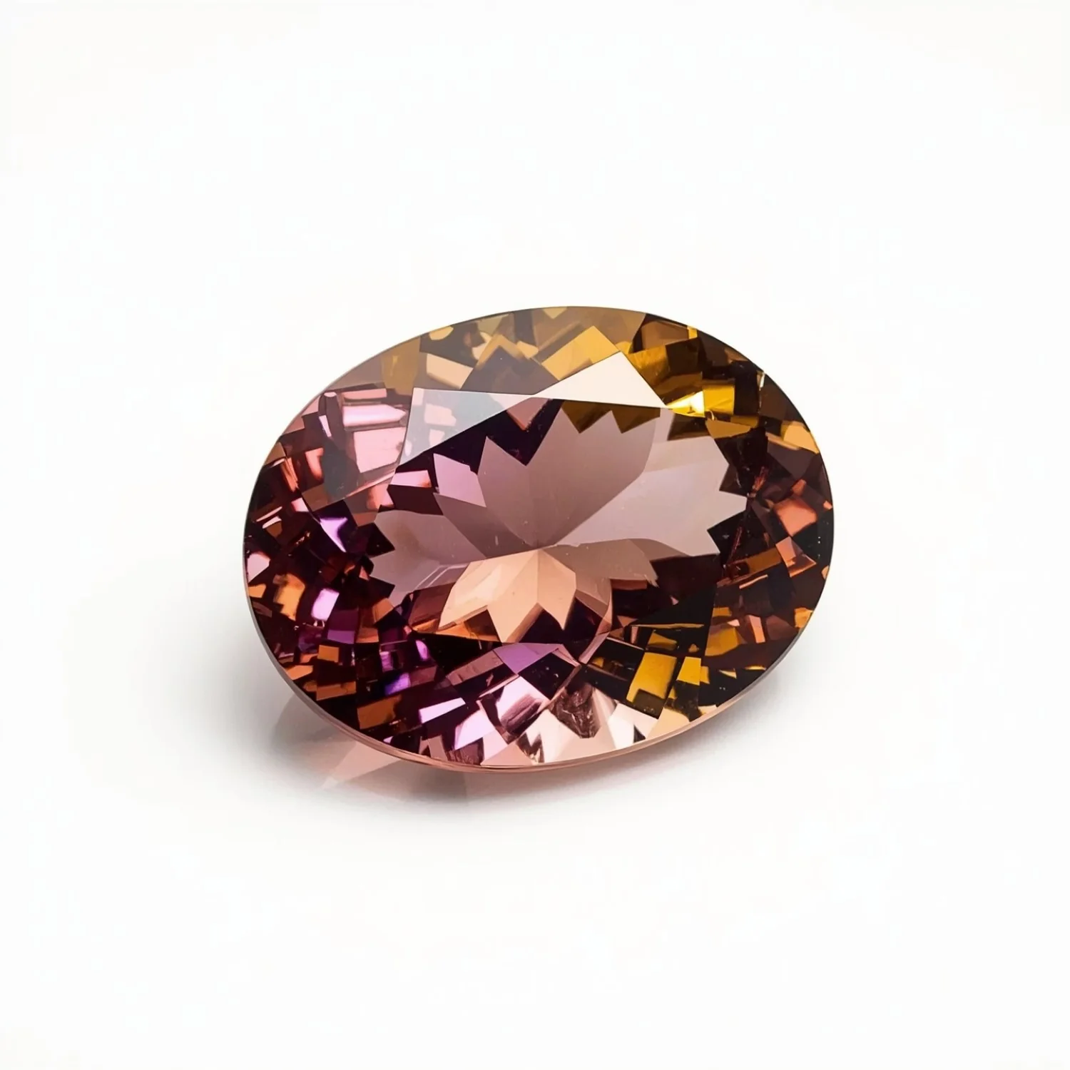 Ametrine 1PC Chunky 13x18 MM Oval Faceted Multicolor Fiery Semi Precious Gems