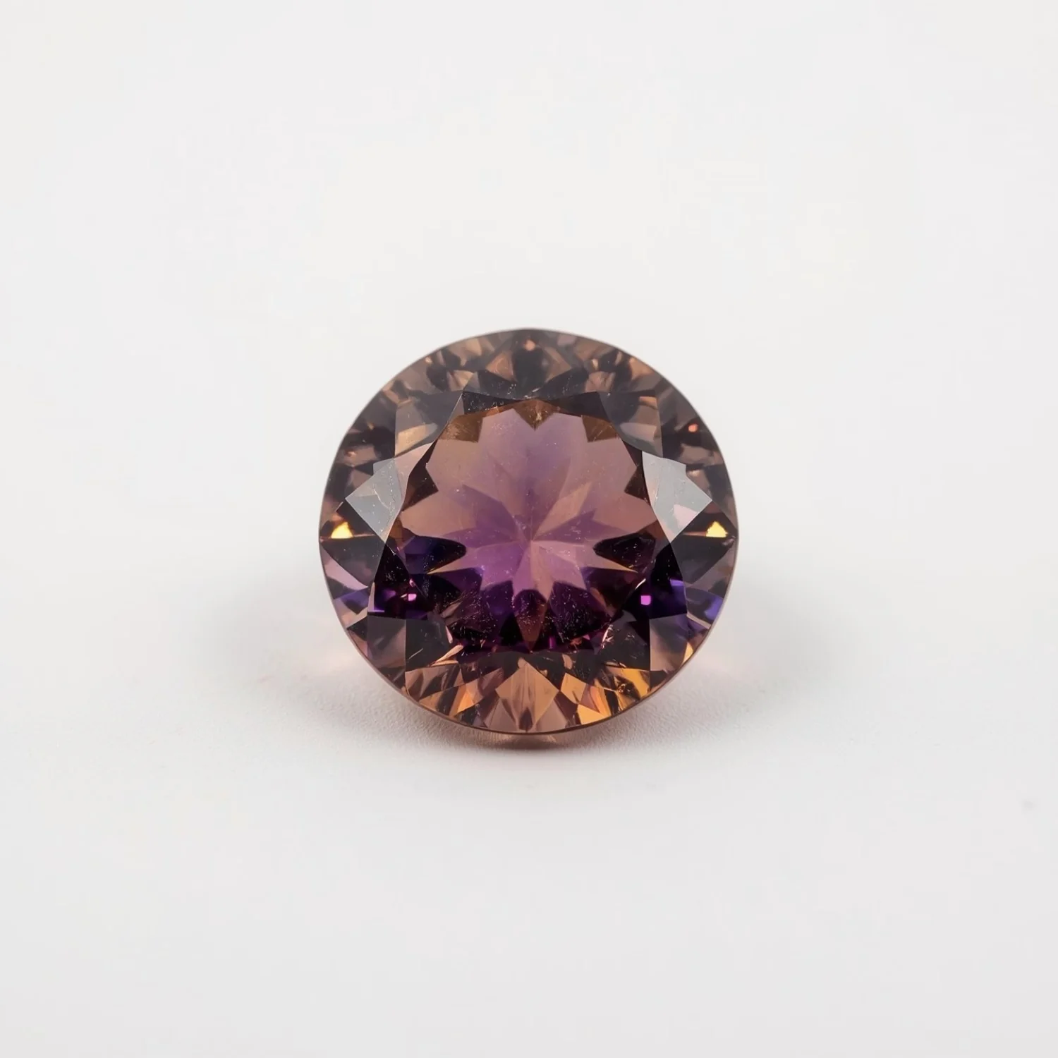 Ametrine 1PC Chunky 14x14 MM Round Faceted Multicolor Genuine Semi Precious Loose Gems - Image 2