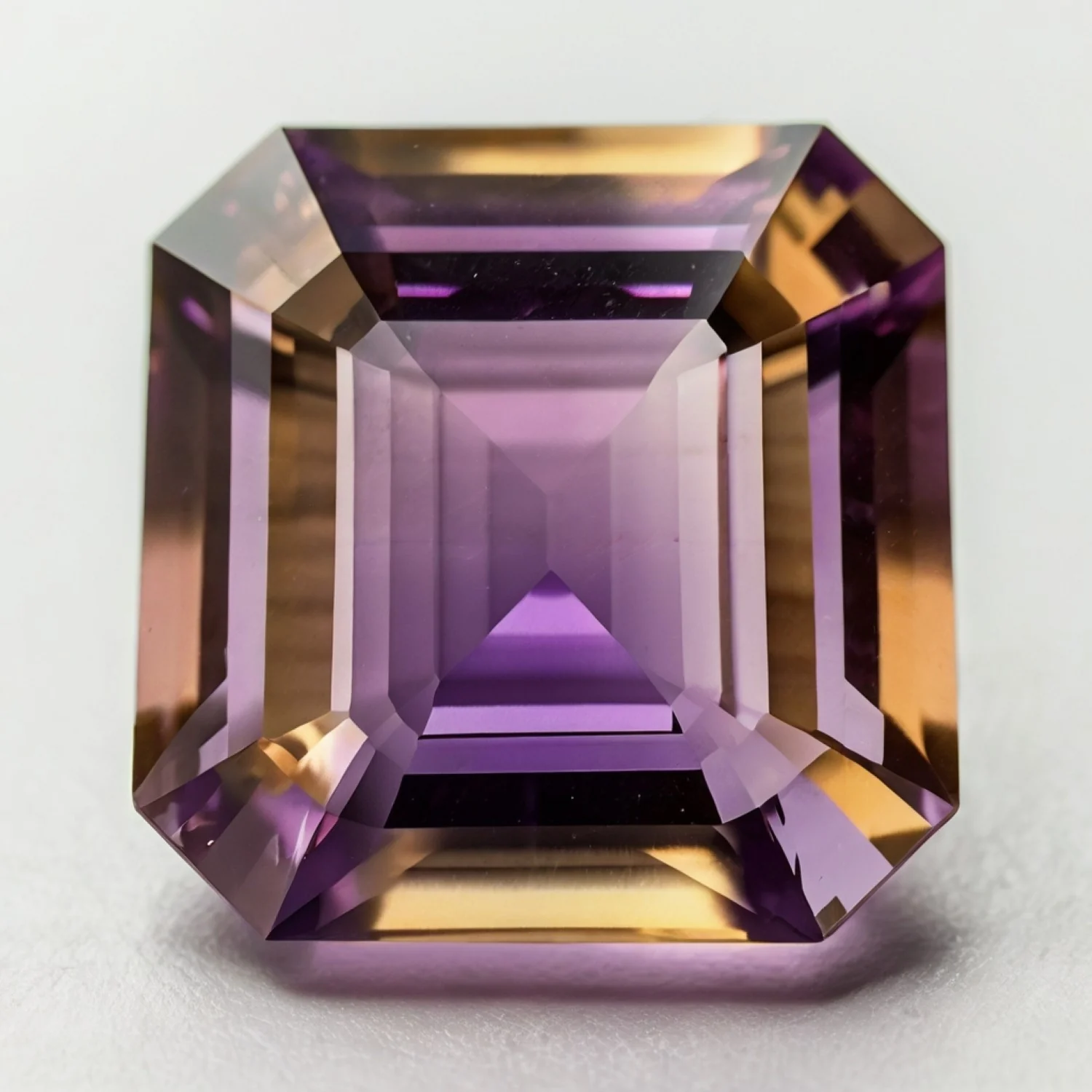 Ametrine 1PC Chunky 16x16 MM Square Faceted Multicolor Pure Semi Precious Loose Gemstones