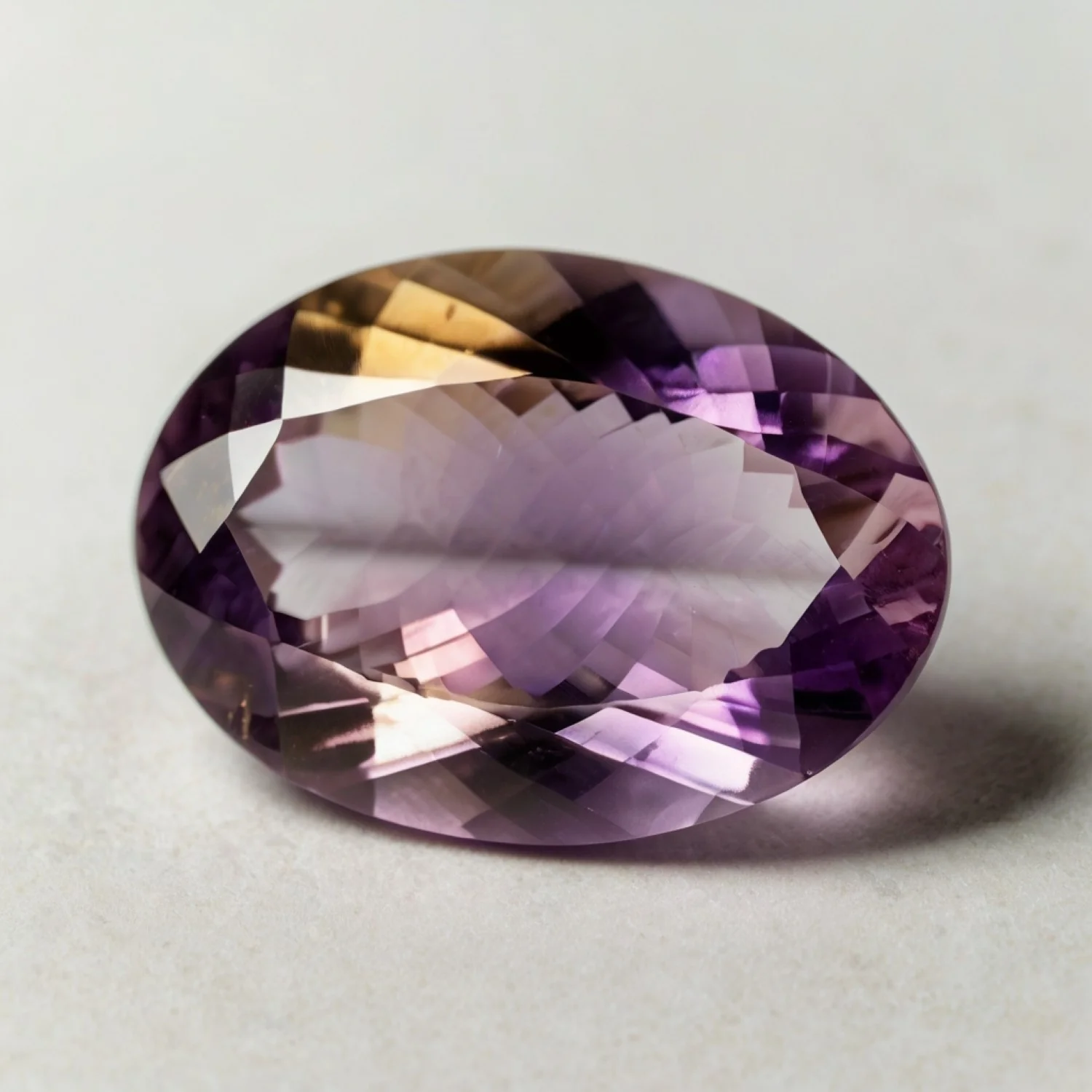 Ametrine 1PC Large 10x12 MM Oval Faceted Multicolor Genuine Semi Precious Loose Gems - Image 2