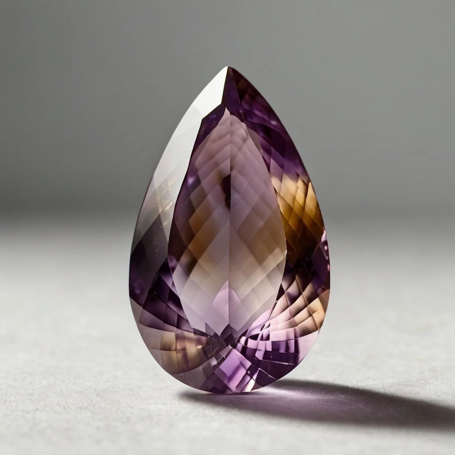 Ametrine 1PC Small 6x9 MM Pear Faceted Multicolor Brilliant Semi Precious Loose Gems