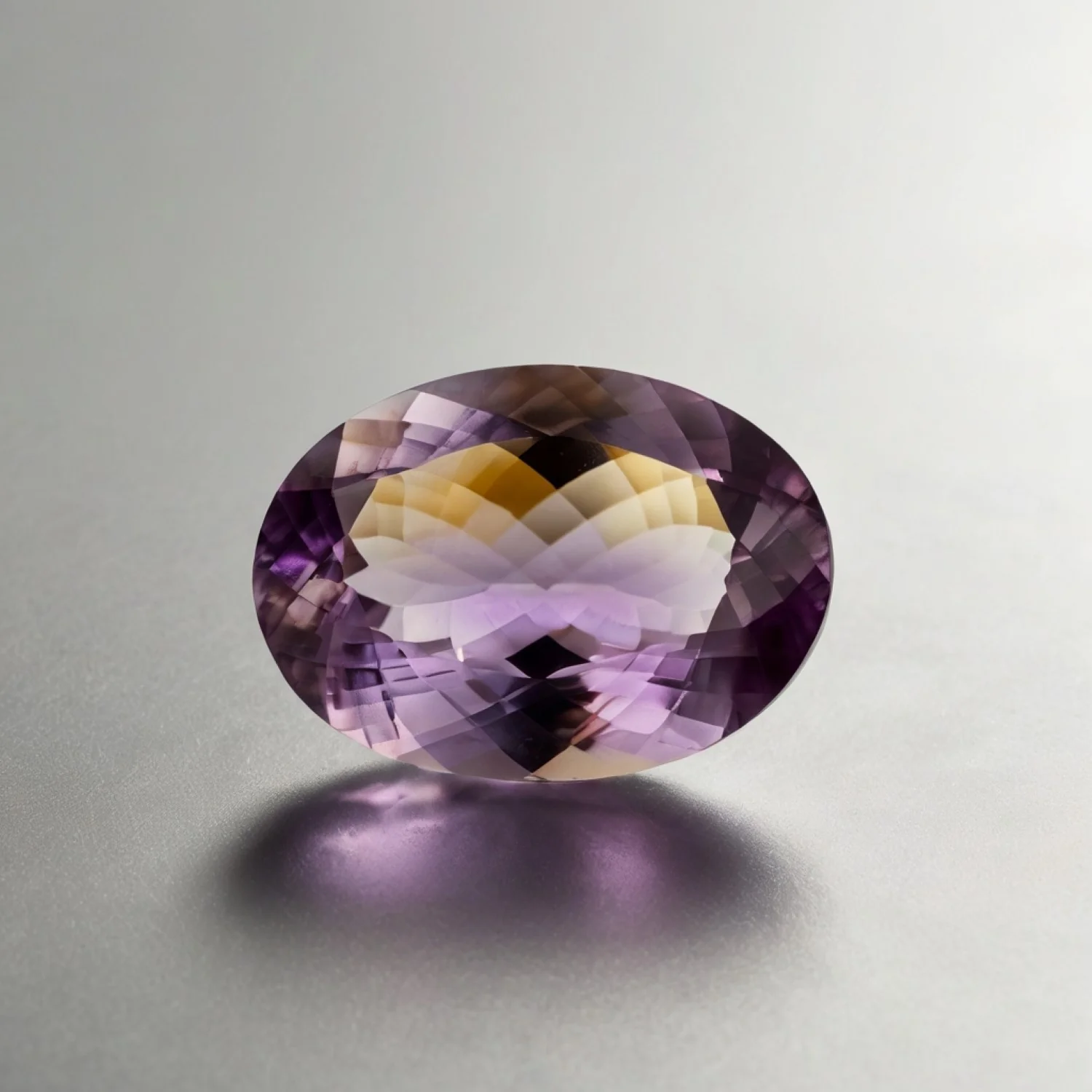 Ametrine 1PC Tiny 5x7 MM Oval Faceted Multicolor Polished Semi Precious Loose Gems - Image 2
