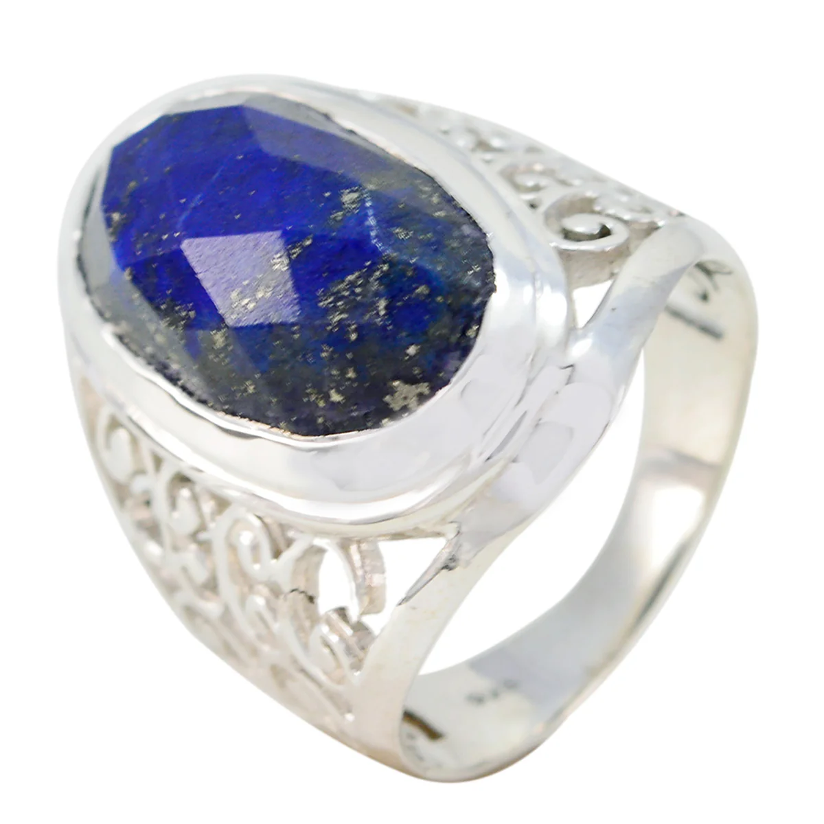 Aqua Chalcedony Solitaire Middle Eastern 92.5 Silver Green Gemstone Mid-weight Filigree Ring Jewelry - Image 2
