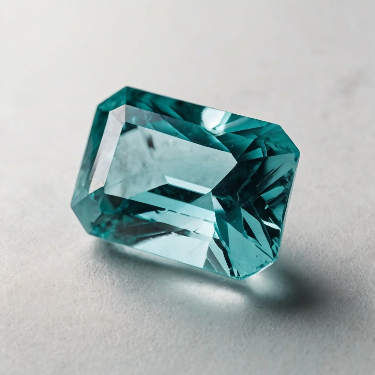 Aquamarine 1PC Chunky 12x16 MM Emerald Faceted Blue Lustrous Semi Precious Loose Gemstone - Image 2