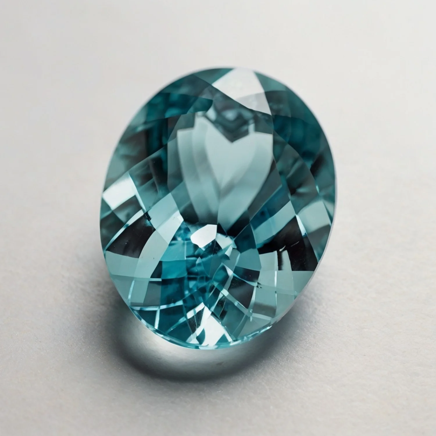 Aquamarine 1PC Chunky 12x16 MM Oval Faceted Blue Fiery Semi Precious Loose Gemstone - Image 2