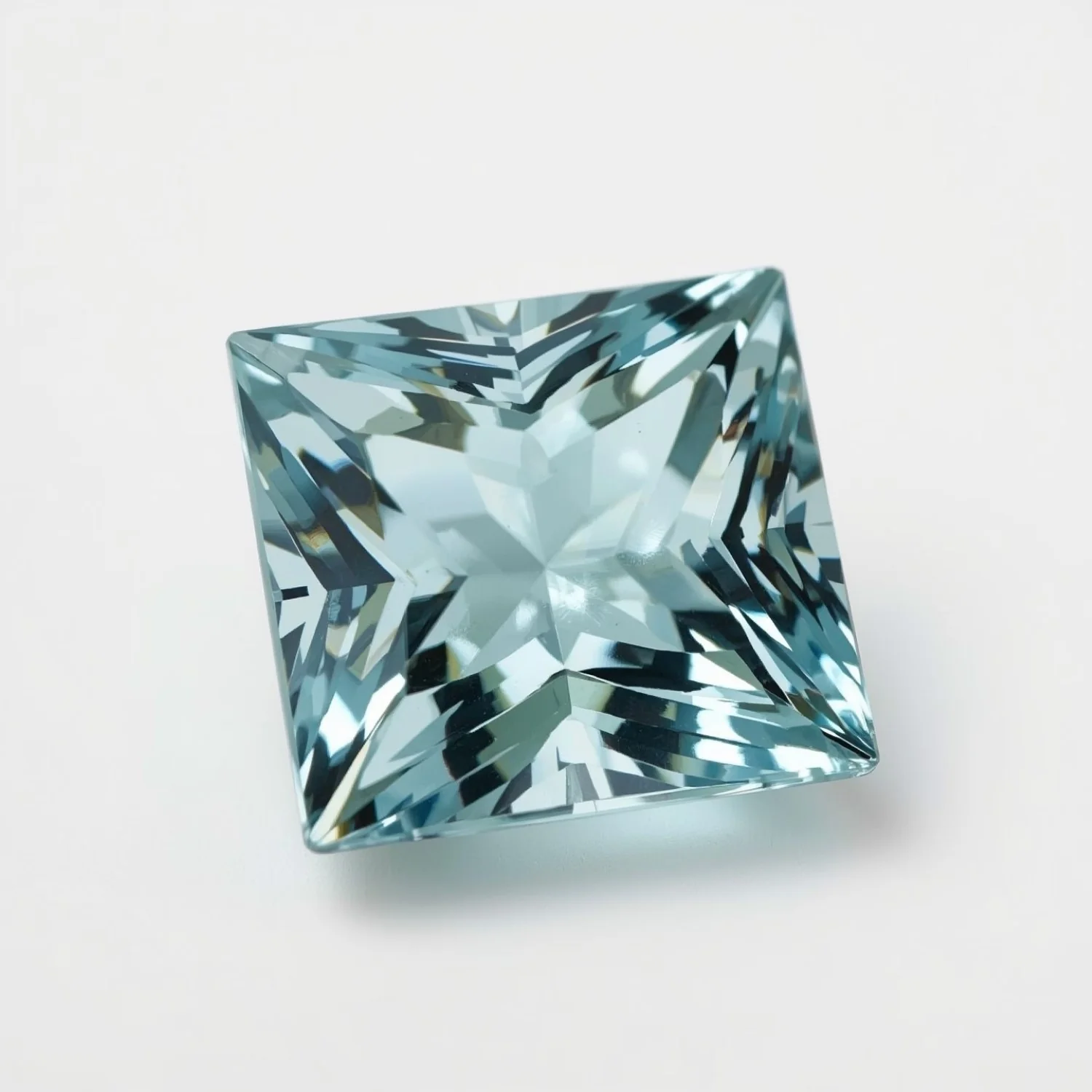 Aquamarine 1PC Chunky 13x13 MM Square Faceted Blue Natural Semi Precious Loose Gemstone - Image 2