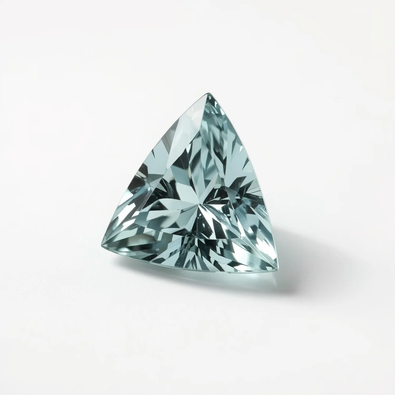 Aquamarine 1PC Chunky 13x13 MM Triangle Faceted Blue Natural Semi Precious Loose Gemstone - Image 2