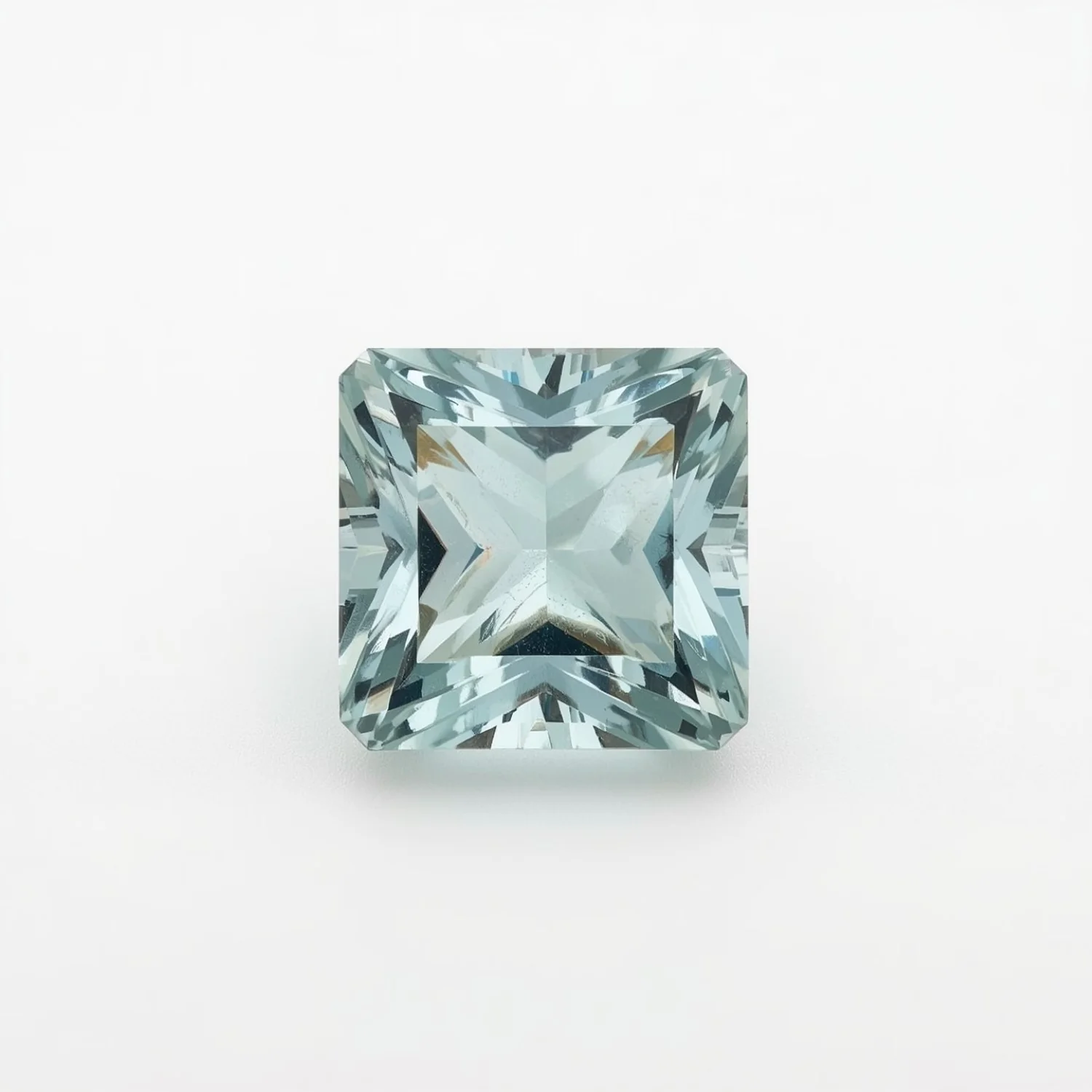 Aquamarine 1PC Chunky 14x14 MM Square Faceted Blue Genuine Semi Precious Loose Gemstones - Image 2