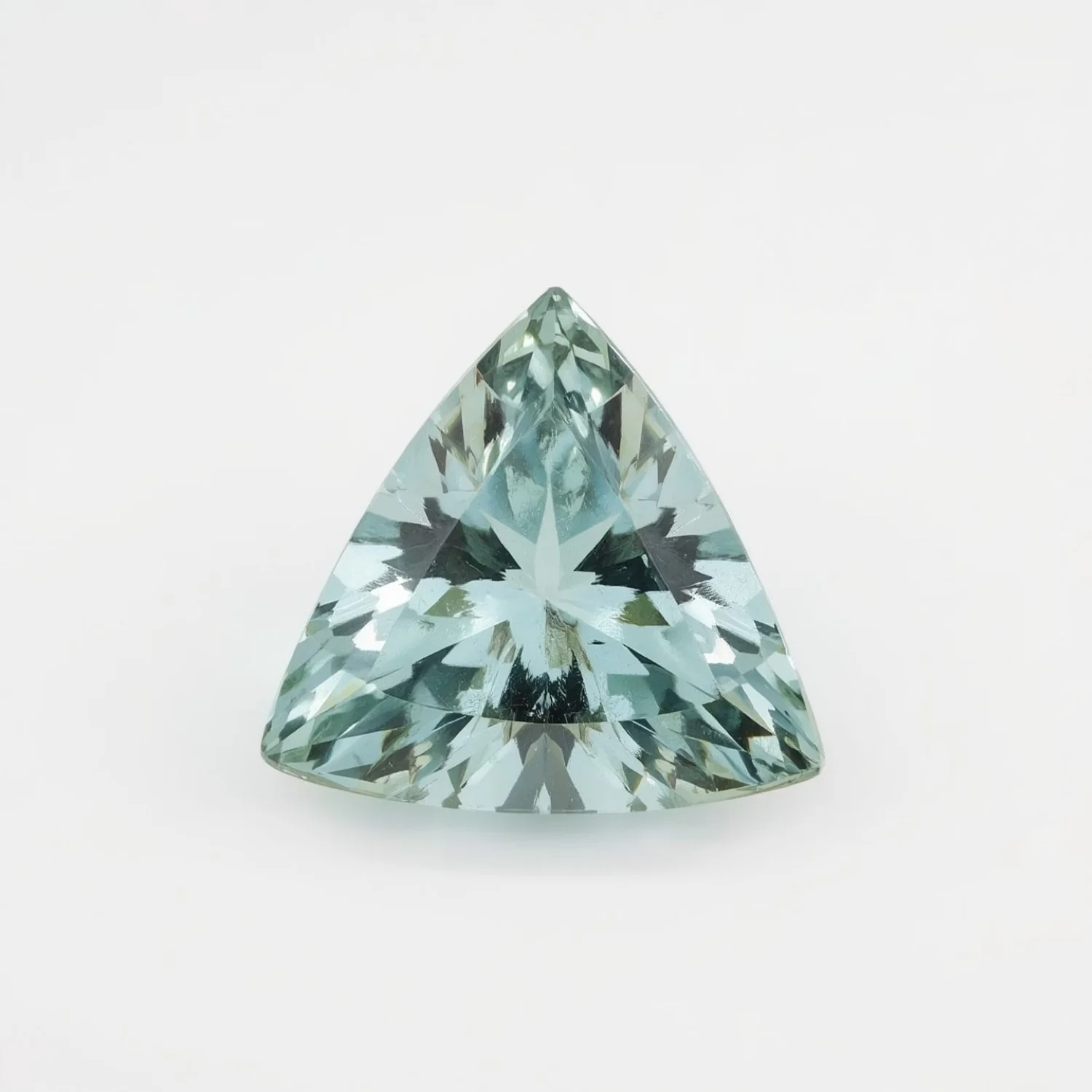 Aquamarine 1PC Chunky 14x14 MM Triangle Faceted Blue Genuine Semi Precious Loose Gemstones