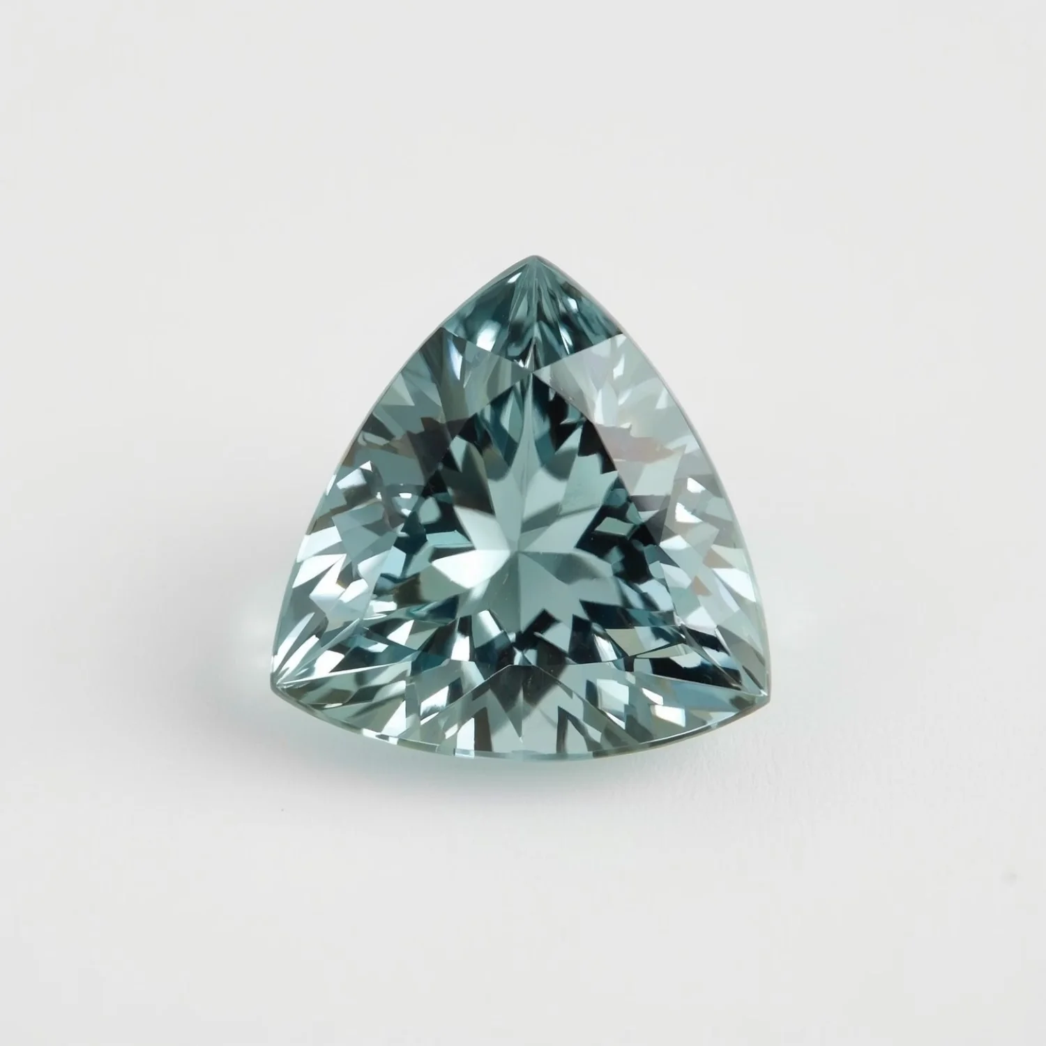 Aquamarine 1PC Chunky 15x15 MM Triangle Faceted Blue Superior Semi Precious Gems - Image 2
