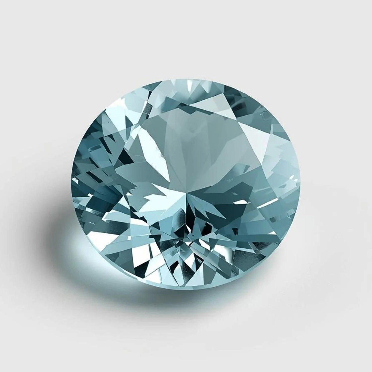 Aquamarine 1PC Large 11x11 MM Round Faceted Blue Fine Semi Precious Gems - Image 2