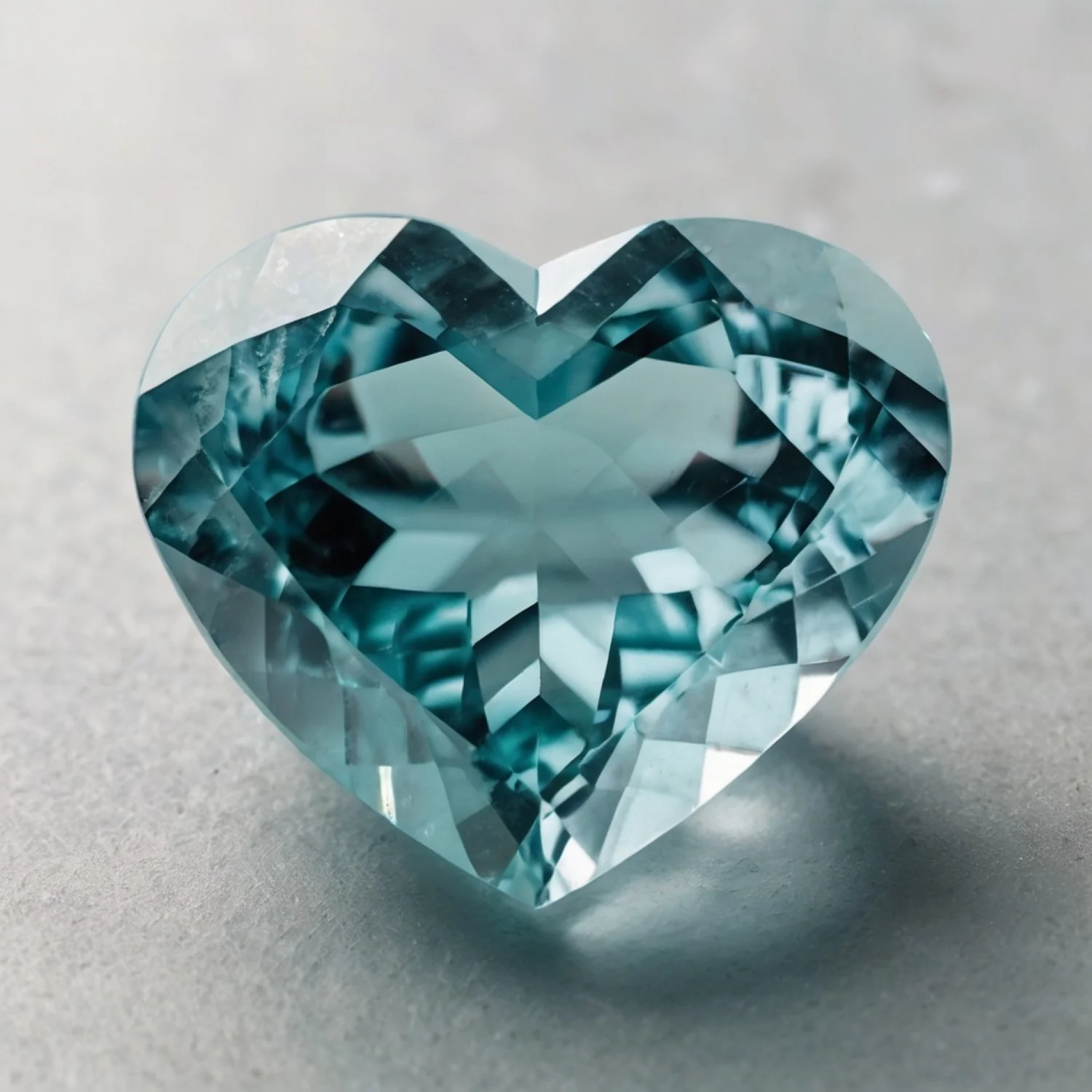Aquamarine 1PC Large 12x12 MM Heart Faceted Blue High-Quality Semi Precious Loose Gems - Image 2