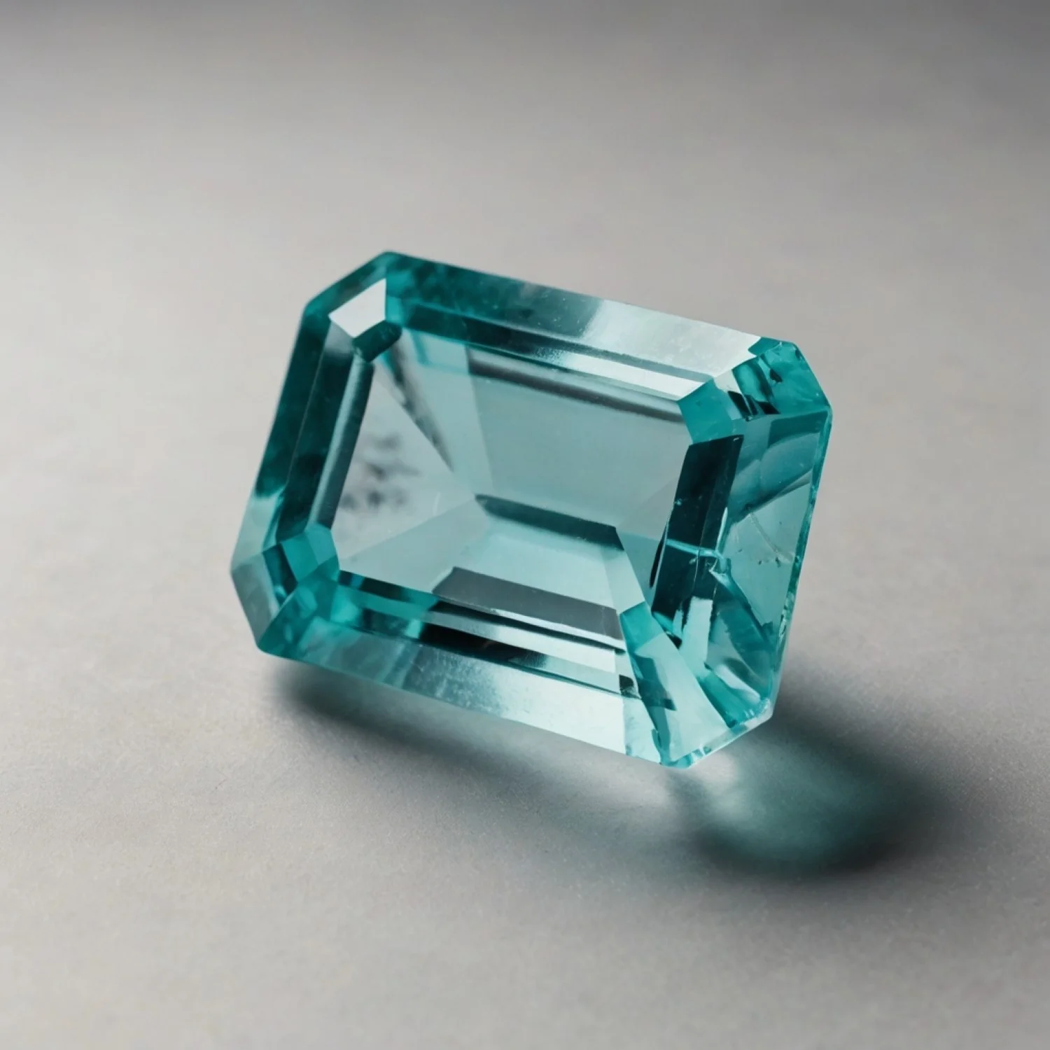 Aquamarine 1PC Small 6x8 MM Emerald Faceted Blue Genuine Semi Precious Loose Gems - Image 2