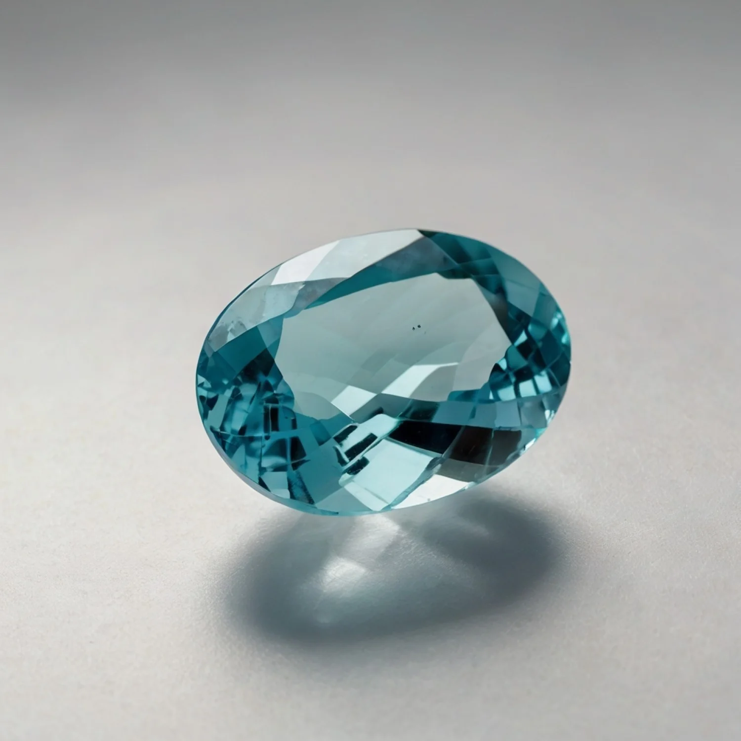 Aquamarine 1PC Small 7x9 MM Oval Faceted Blue Shine Semi Precious Loose Gemstones - Image 2