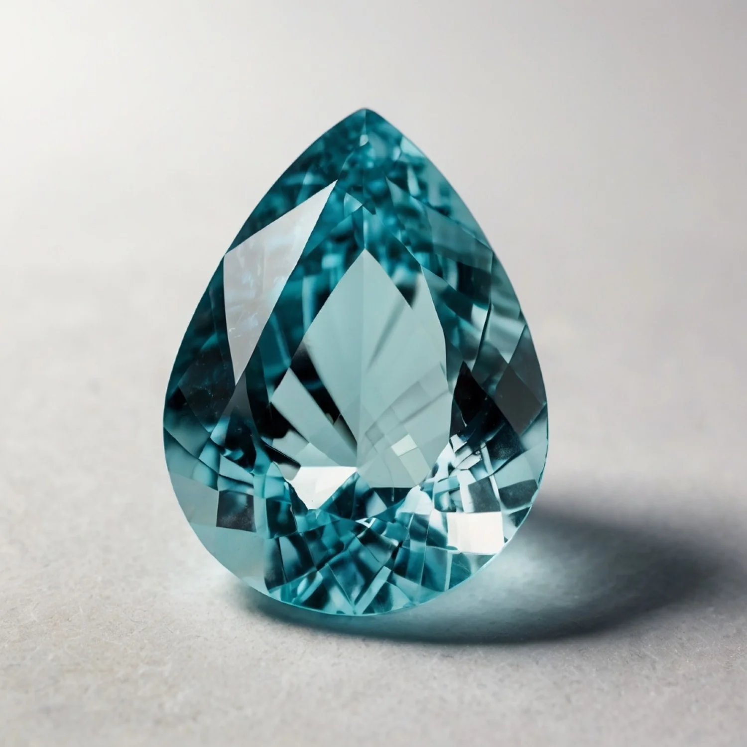 Aquamarine 1PC Small 7x9 MM Pear Faceted Blue Polished Semi Precious Loose Gems - Image 2
