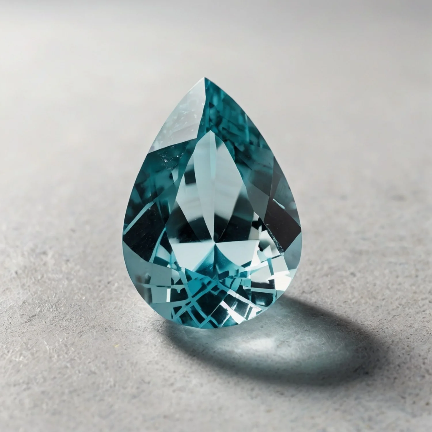 Aquamarine 1PC Tiny 3x5 MM Pear Faceted Blue Superior Semi Precious Gems - Image 2
