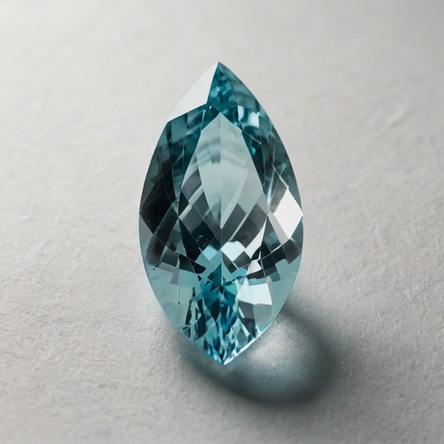 Aquamarine 1PC Tiny 3x6 MM Marquise Faceted Blue Fiery Semi Precious Loose Gemstone - Image 2
