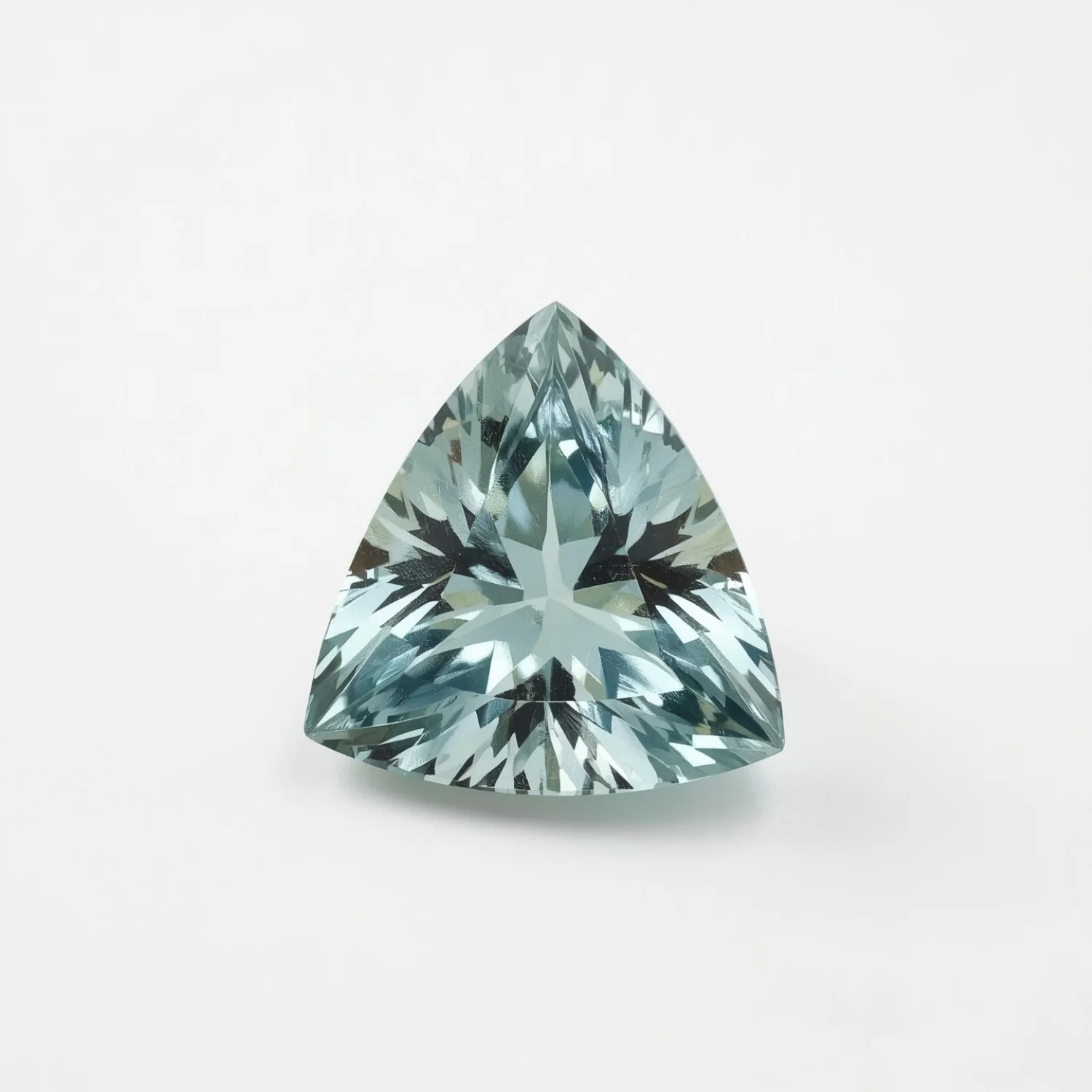 Aquamarine 1PC Tiny 6x6 MM Triangle Faceted Blue Polished Semi Precious Loose Gemstones
