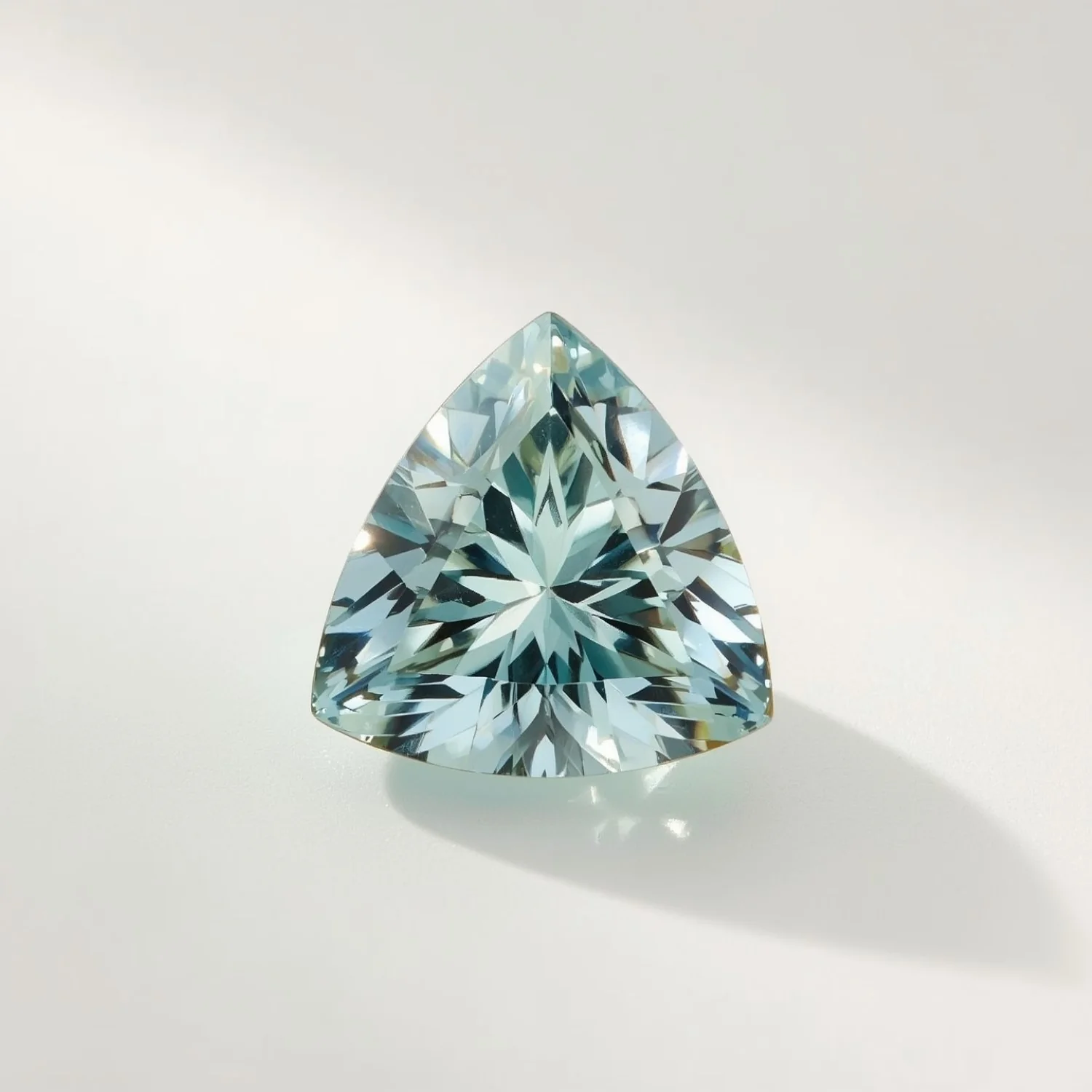 Aquamarine 1PC Tiny 6x6 MM Triangle Faceted Blue Polished Semi Precious Loose Gemstones - Image 2
