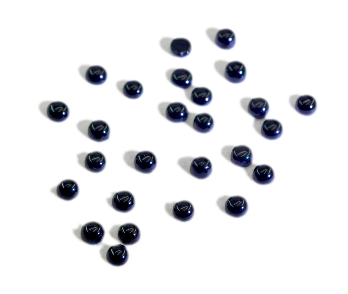 Black Onyx 10PC Tiny 4x4 MM Round Cabochon Black Natural semi Precious Gems - Image 3