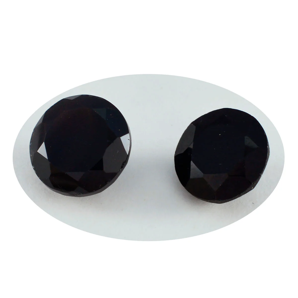 Black Onyx 1PC Chunky 14x14 MM Round Faceted Black Genuine Semi Precious Loose Gems - Image 3