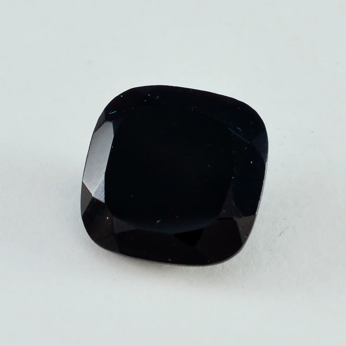 Black Onyx 1PC Chunky 15x15 MM Cushion Faceted Black Superior Semi Precious Loose Gemstone - Image 3