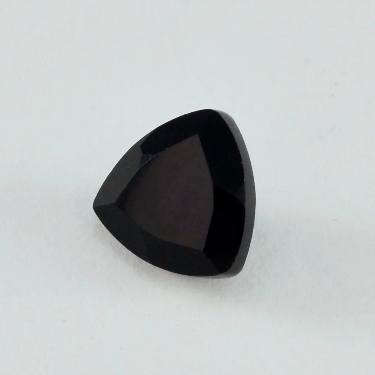 Black Onyx 1PC Chunky 15x15 MM Triangle Faceted Black Superior Semi Precious Loose Gemstone
