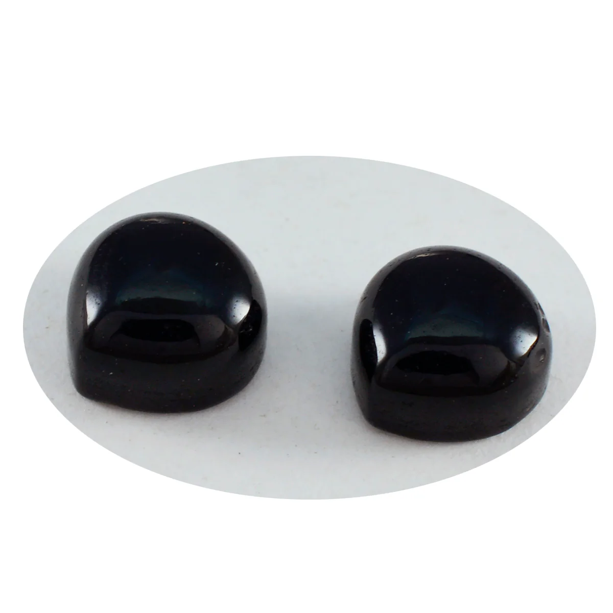 Black Onyx 1PC Large 10x10 MM Heart Cabochon Black Luster semi Precious Precious Gemstone - Image 2