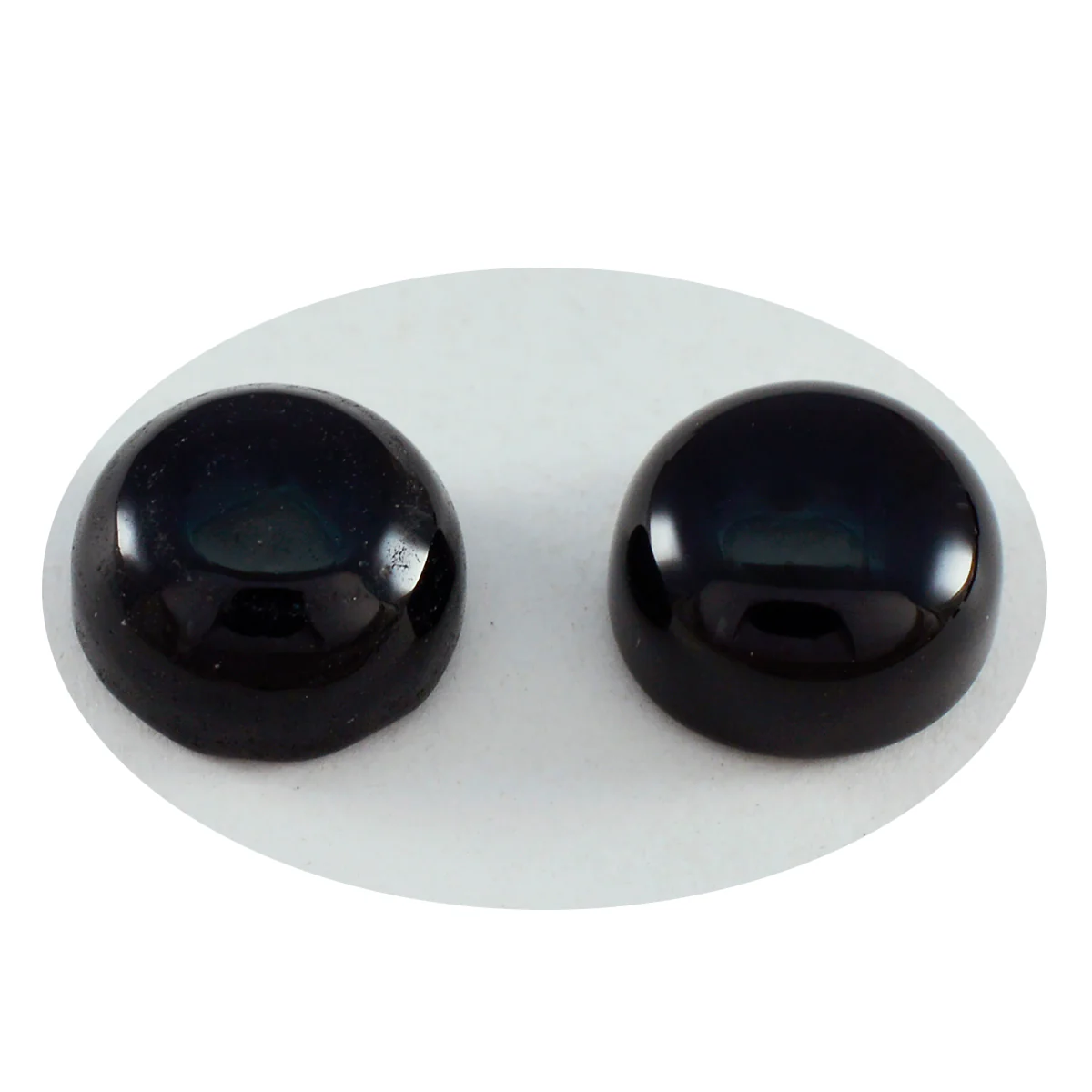 Black Onyx 1PC Large 10x10 MM Round Cabochon Black Sparkling semi Precious Gems - Image 2