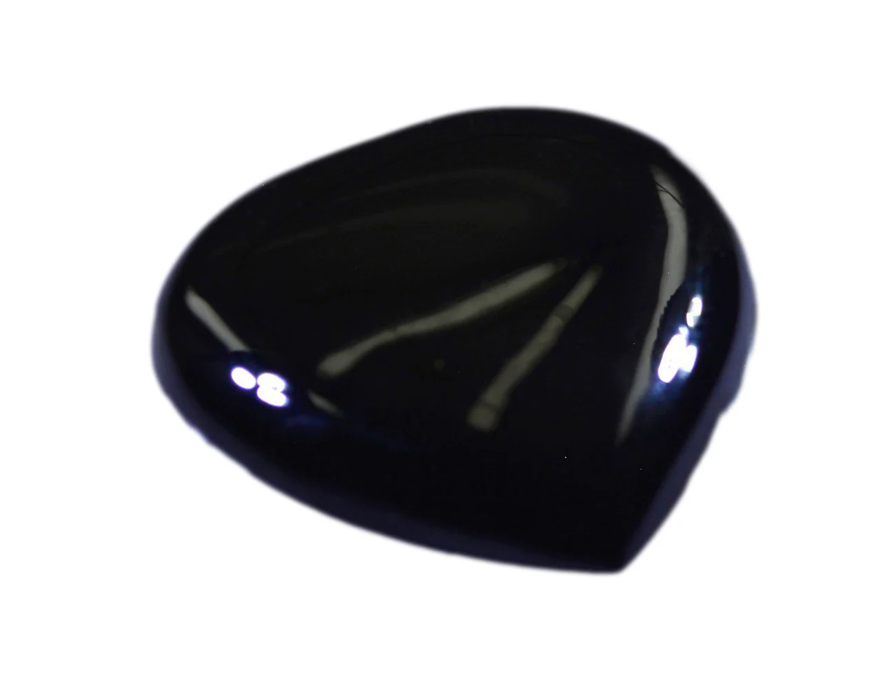 Black Onyx 1PC Large 11x11 MM Heart Cabochon Black Lustrous semi Precious Gems - Image 3