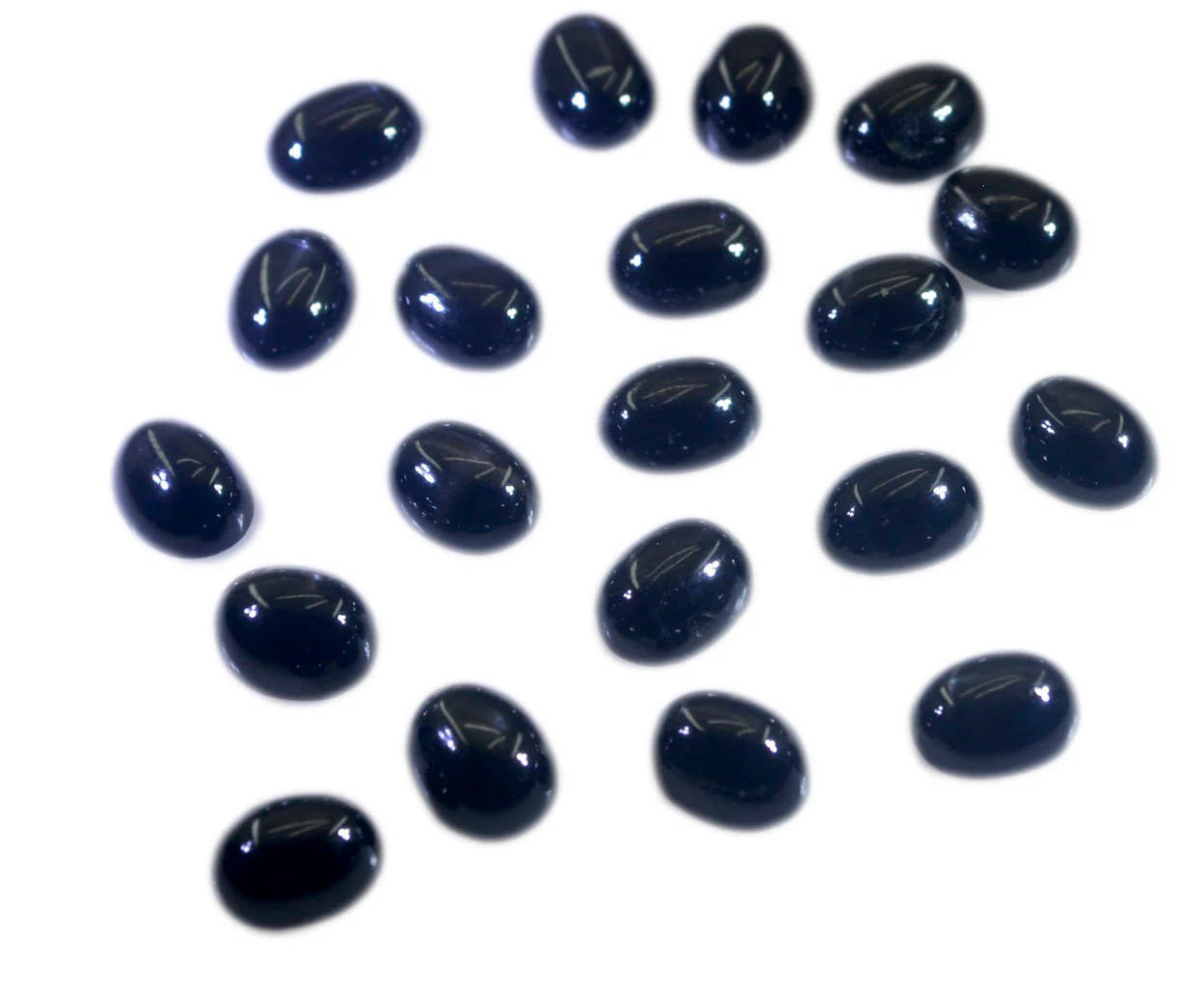 Black Onyx 1PC Large 8x12 MM Oval Cabochon Black Shine semi Precious Precious Gemstone - Image 2