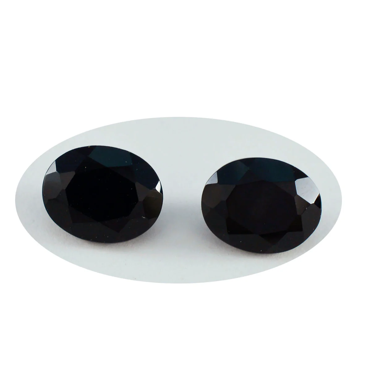 Black Onyx 1PC Large 9x11 MM Oval Faceted Black Genuine Semi Precious Loose Gems